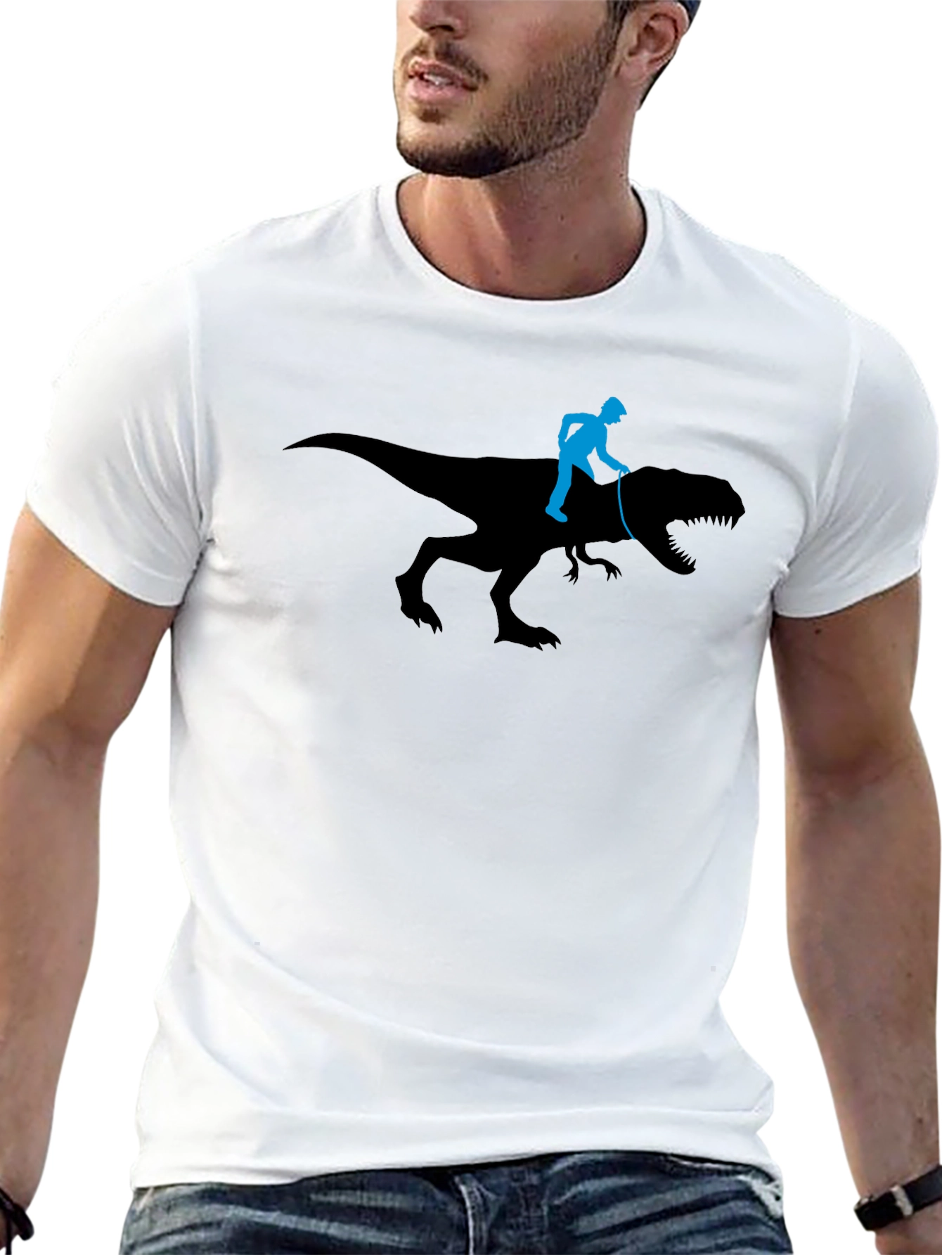 Dino Rider T-Shirt - Funny Graphic Tee