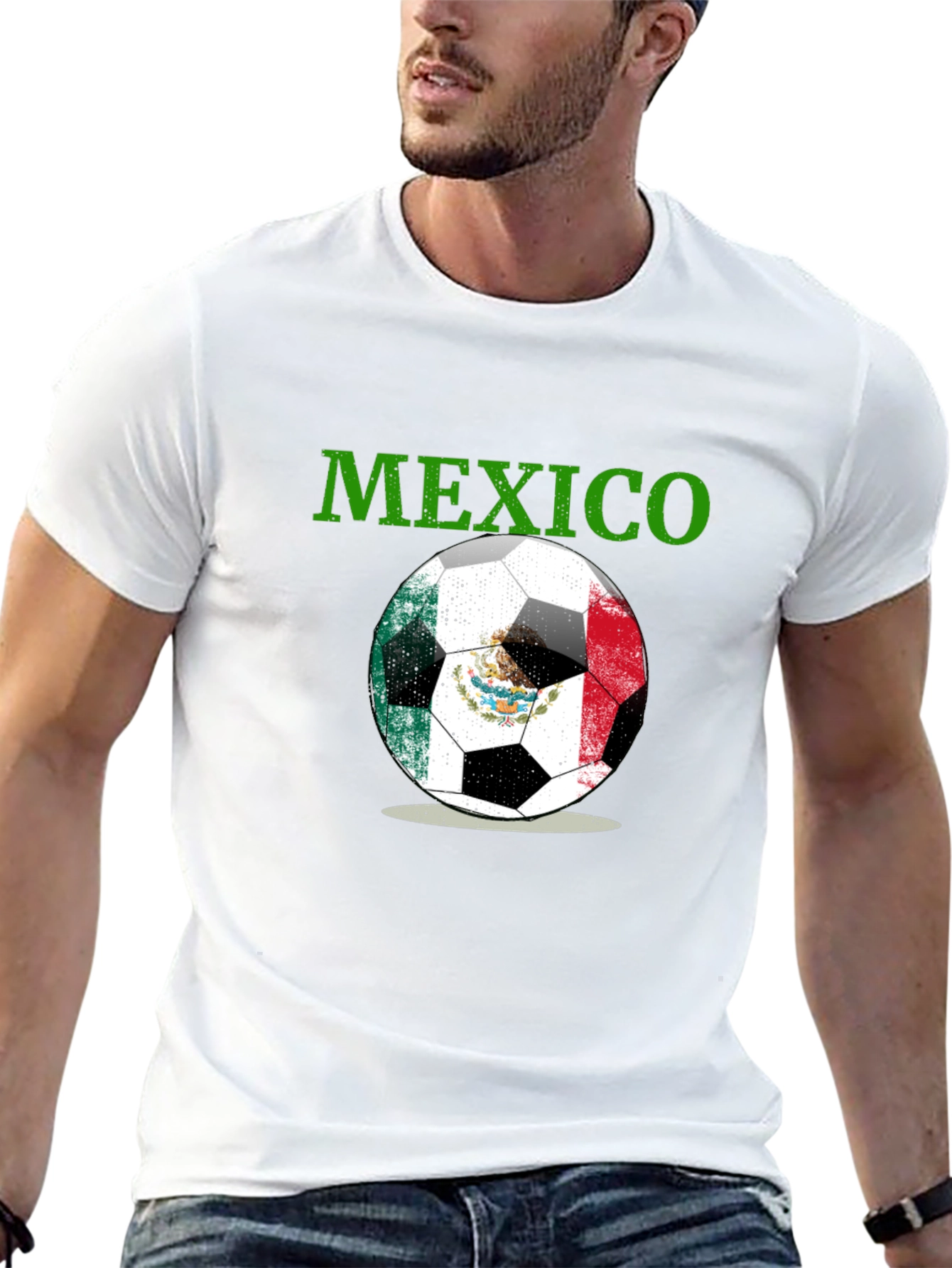 Mexico Soccer Ball Graphic T-Shirt