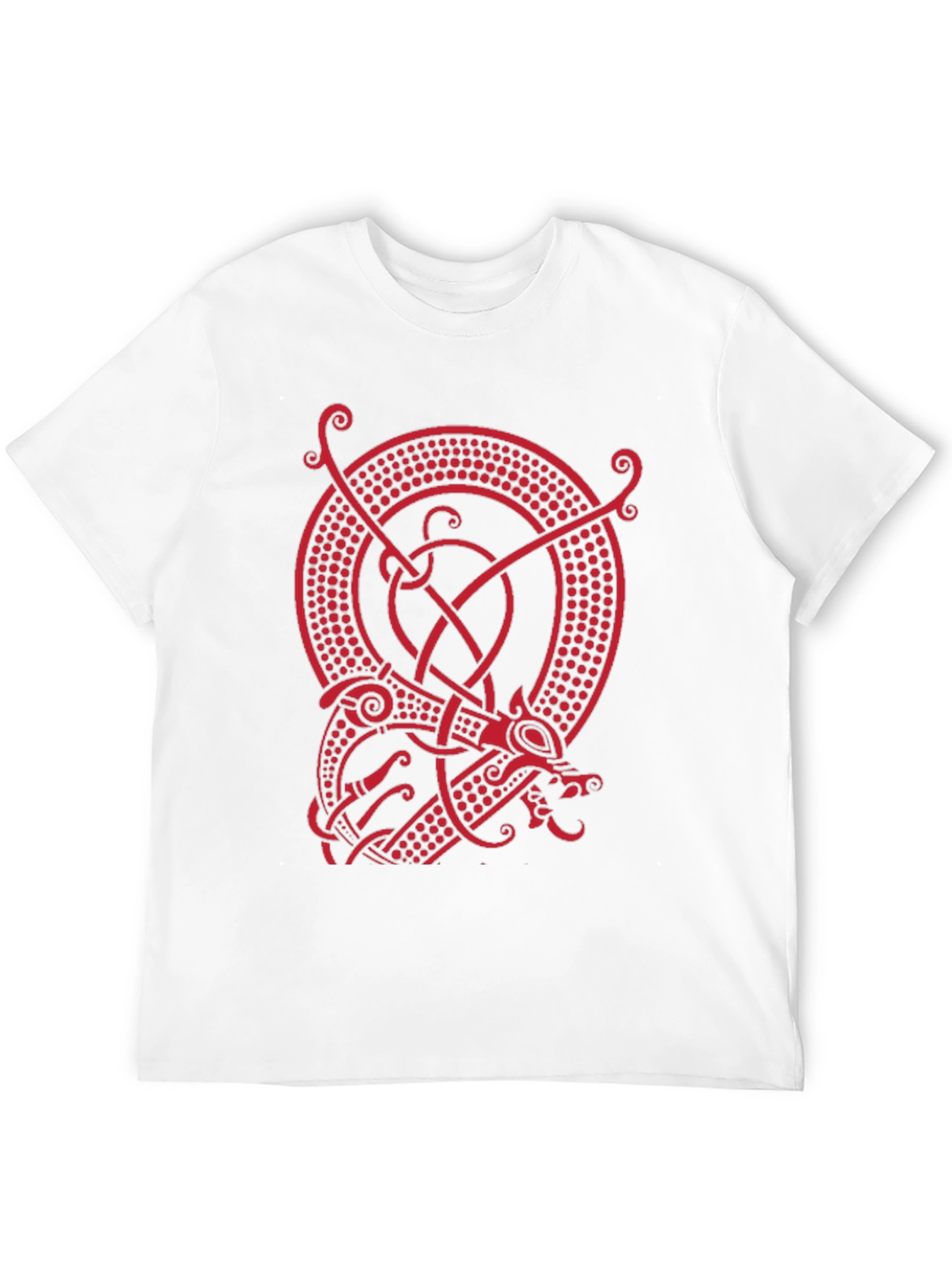 Viking Dragon Graphic Tee - Black Cotton Blend