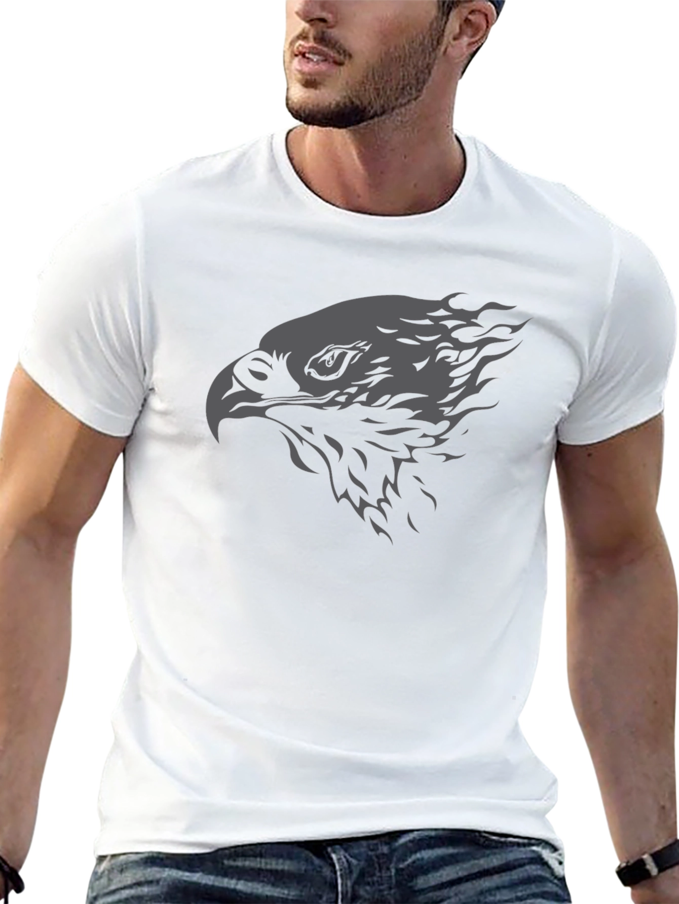 Mens Black Eagle Graphic Tee