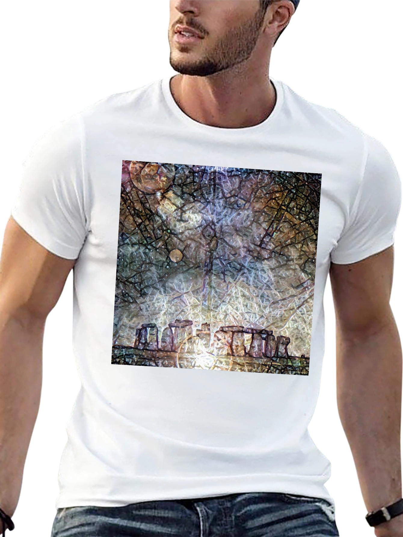 Stonehenge Art T-Shirt - Modern Graphic Tee