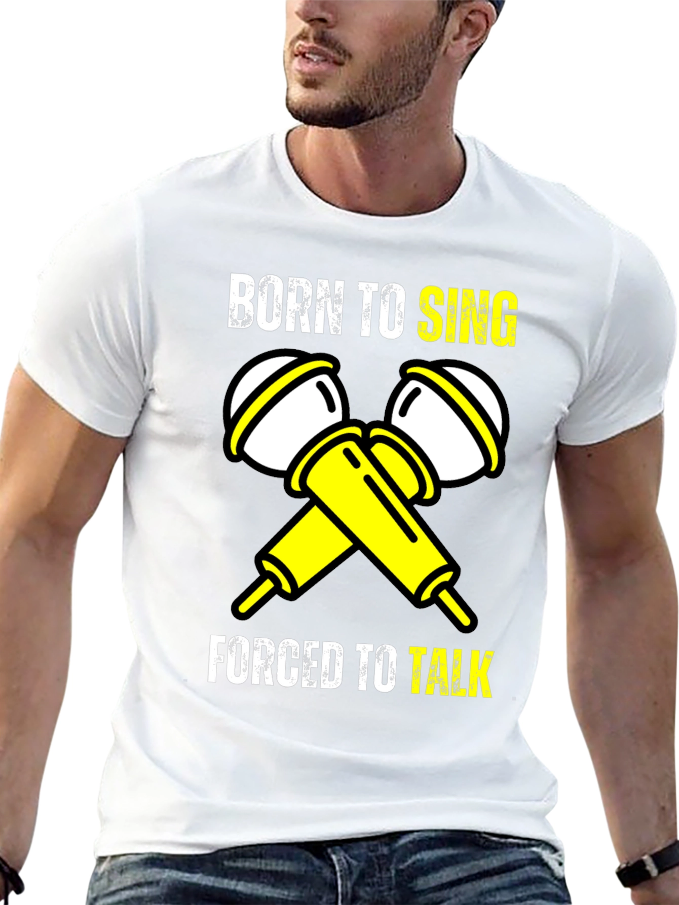 Born to Sing Black Graphic T-Shirt