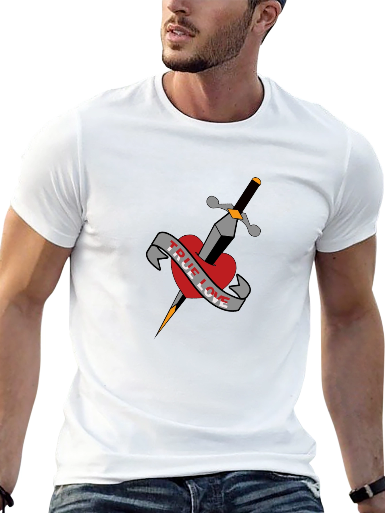 True Love Dagger Heart Graphic Tee