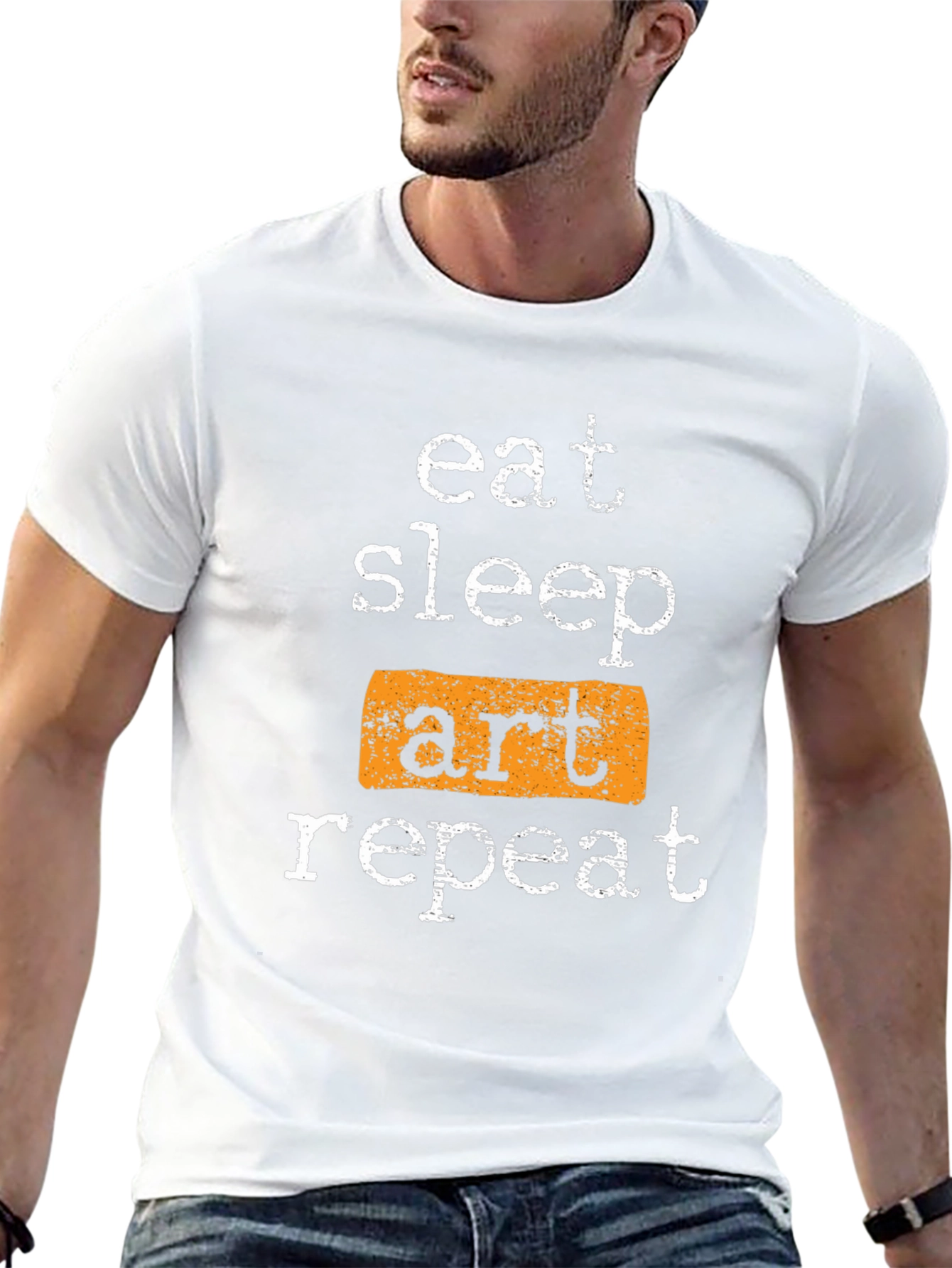 Eat Sleep Art Repeat Black T-Shirt