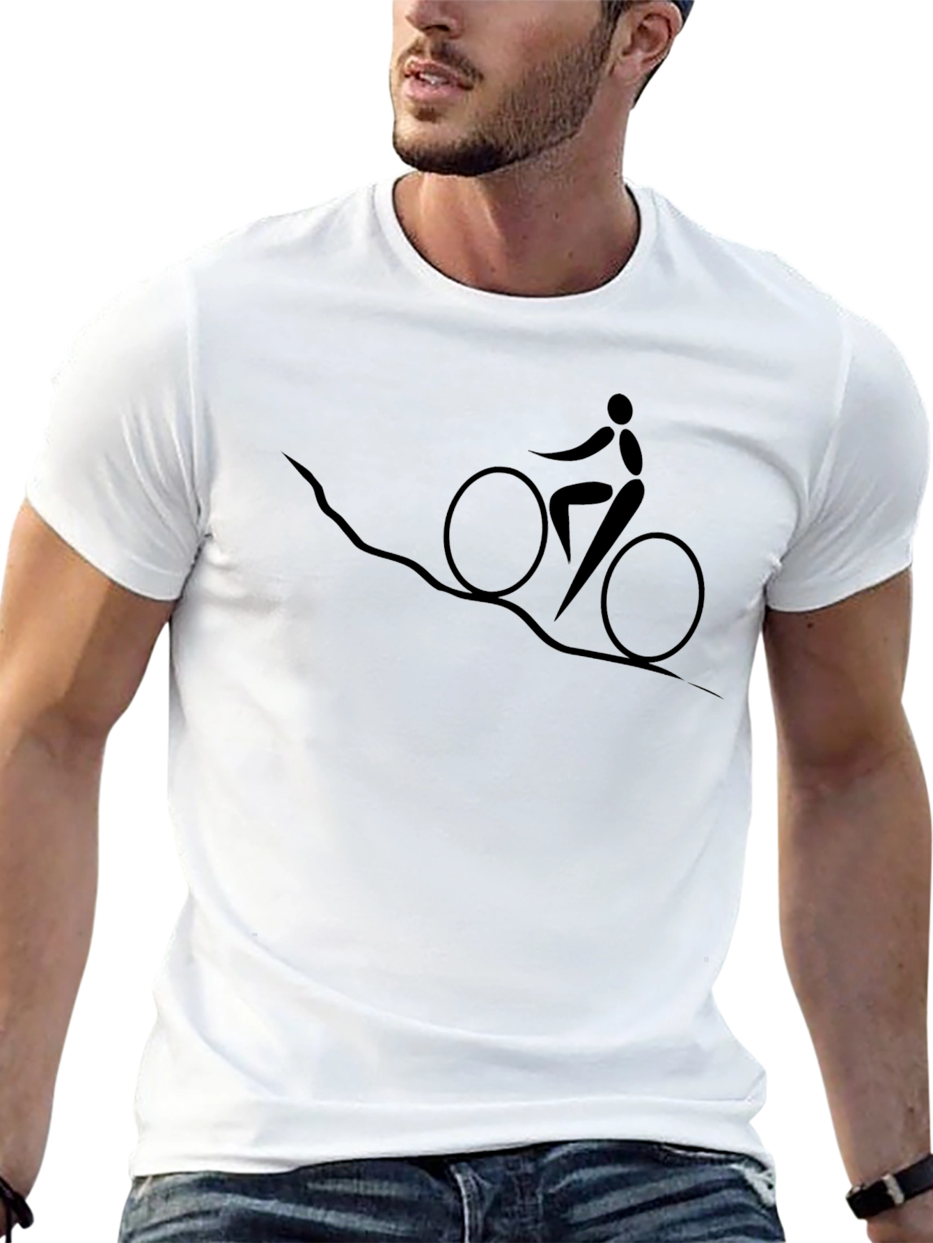 Mountain Bike T-Shirt - Black Graphic Tee