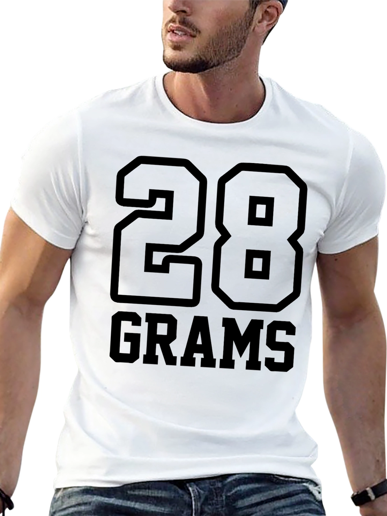 28 Grams Graphic T-Shirt - Bold Black Design