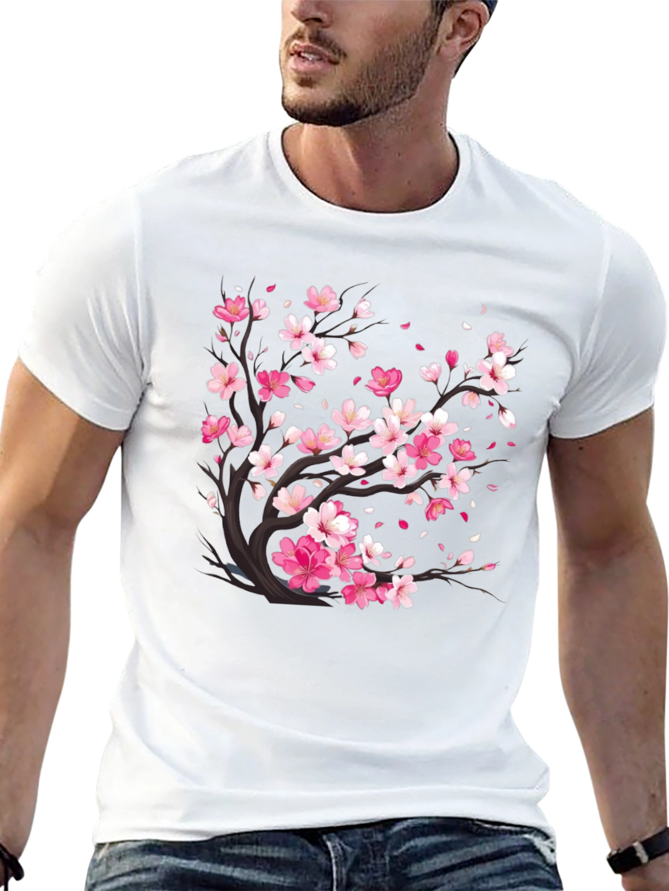 Blossom Tree Graphic Black T-Shirt