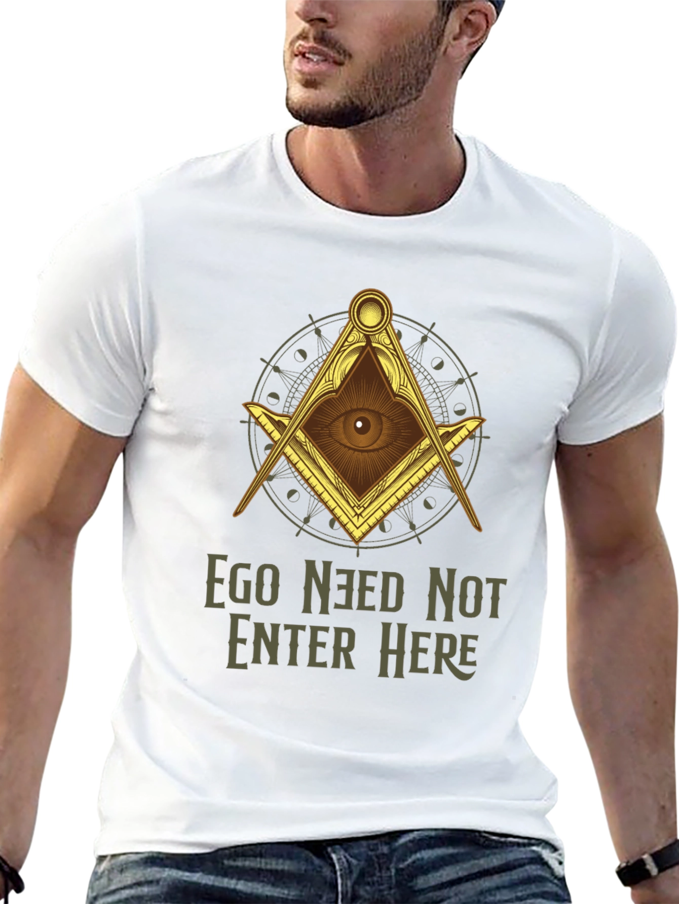 Ego Need Not Enter Here Graphic T-Shirt