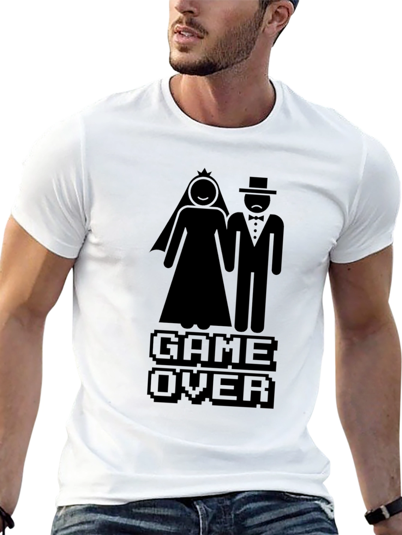 Game Over Newlywed Graphic Tee - Black