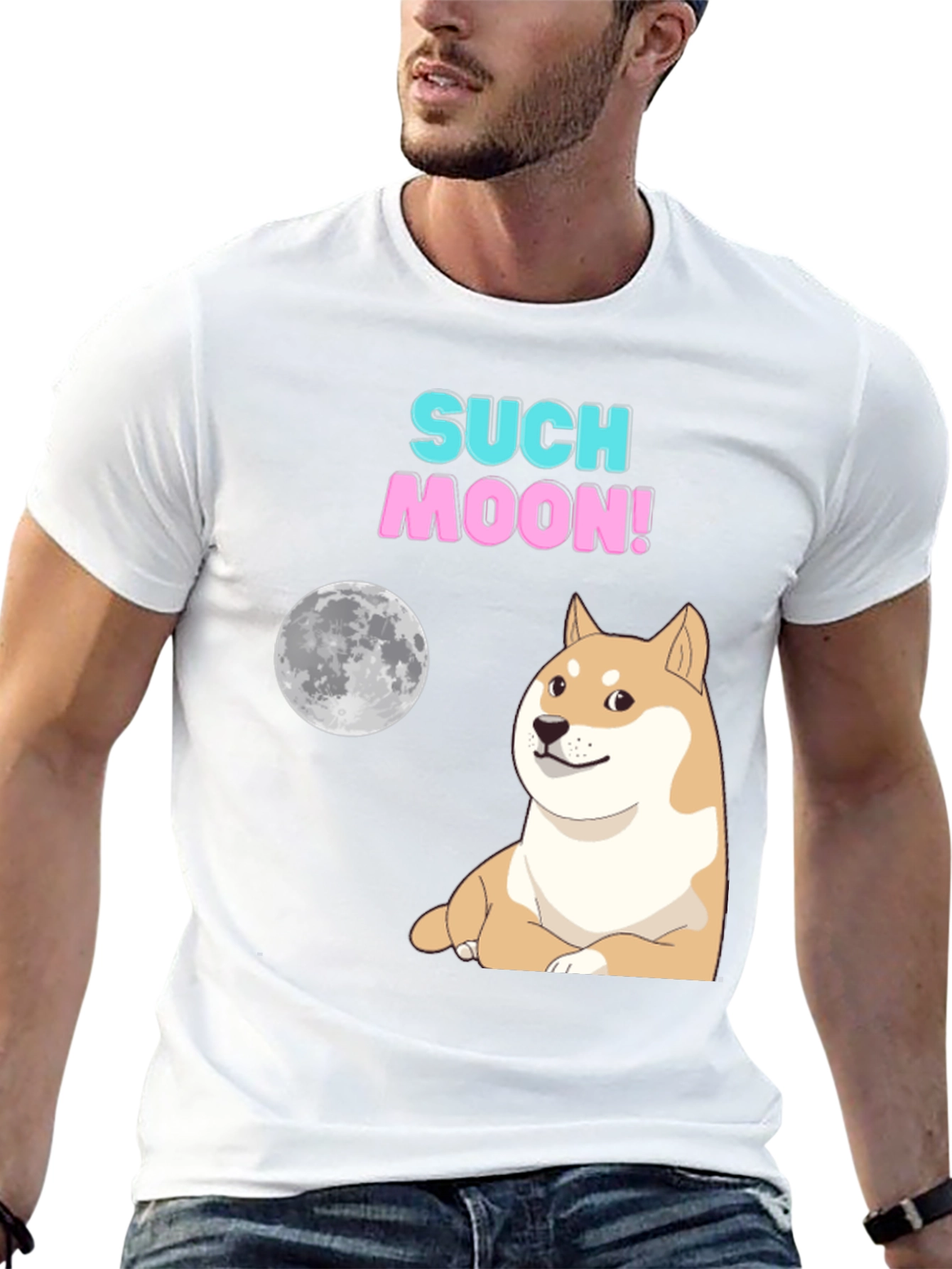Such Moon! Meme Dog Graphic T-Shirt