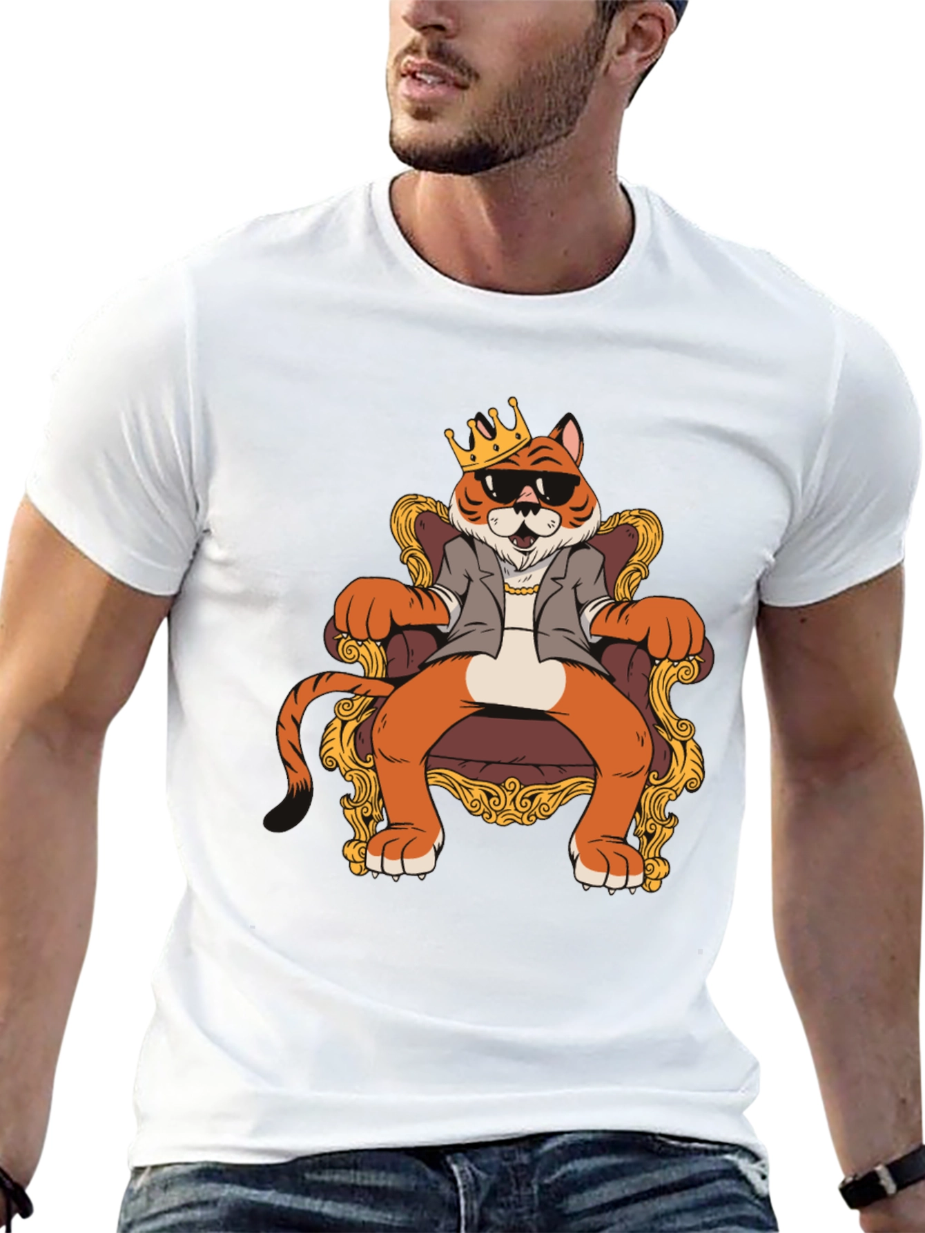 Tiger King Graphic T-Shirt - Cool Animal Tee