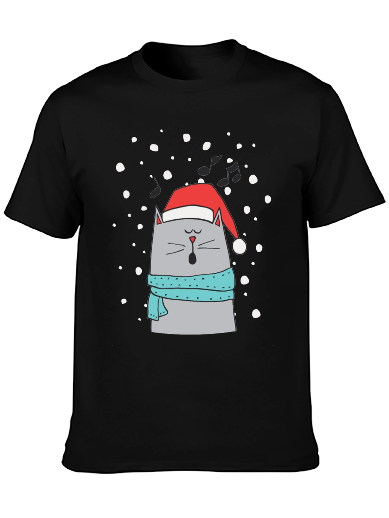 Festive Cat Christmas T-Shirt - Holiday Apparel
