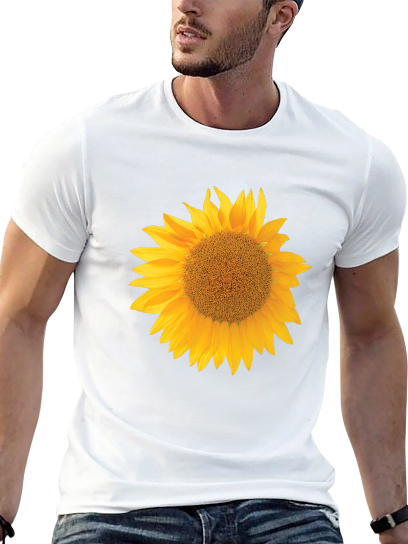Sunflower Graphic T-Shirt - Black Cotton Tee