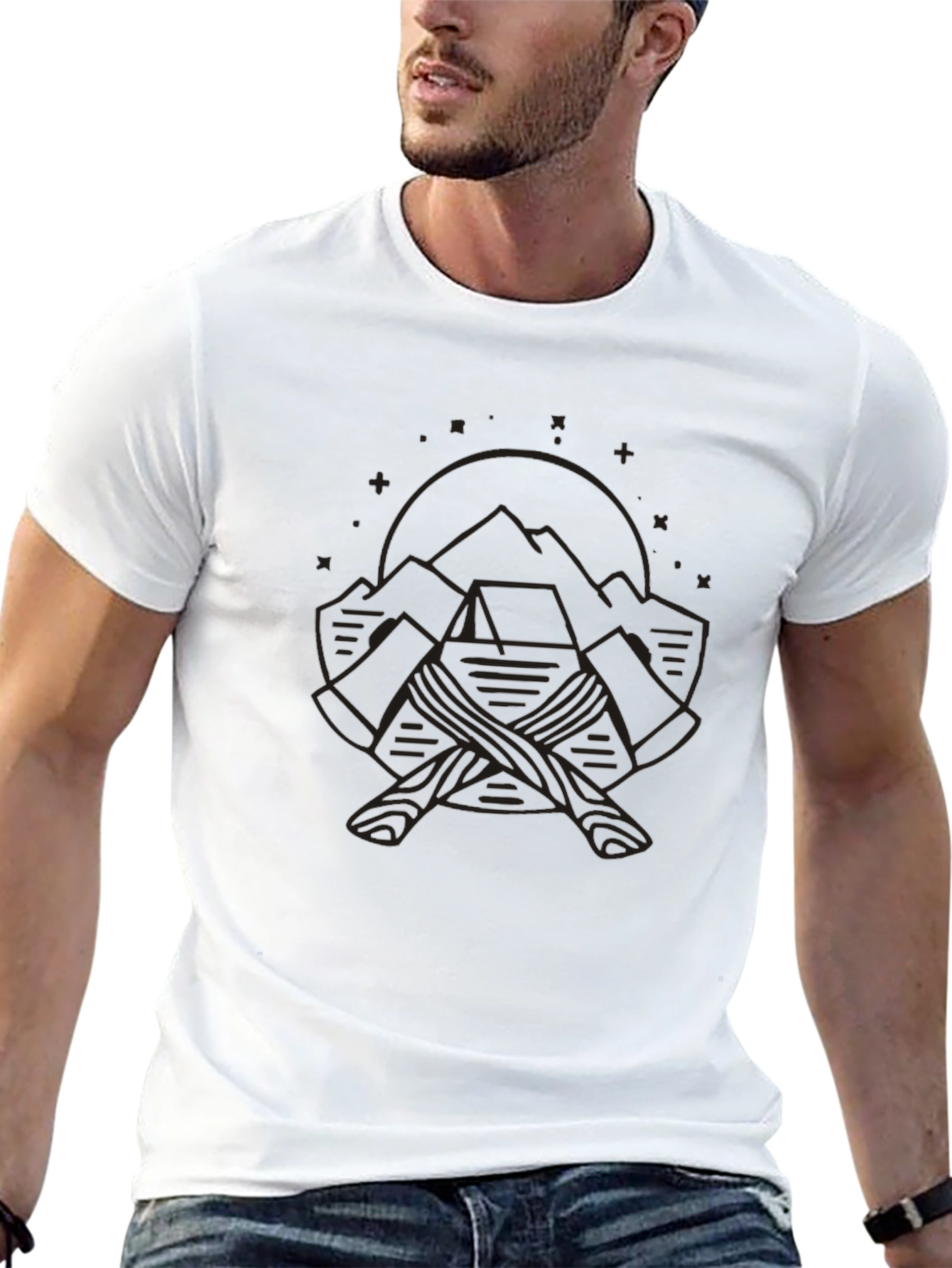 Mountain Axes Graphic T-Shirt - Outdoor Adventure