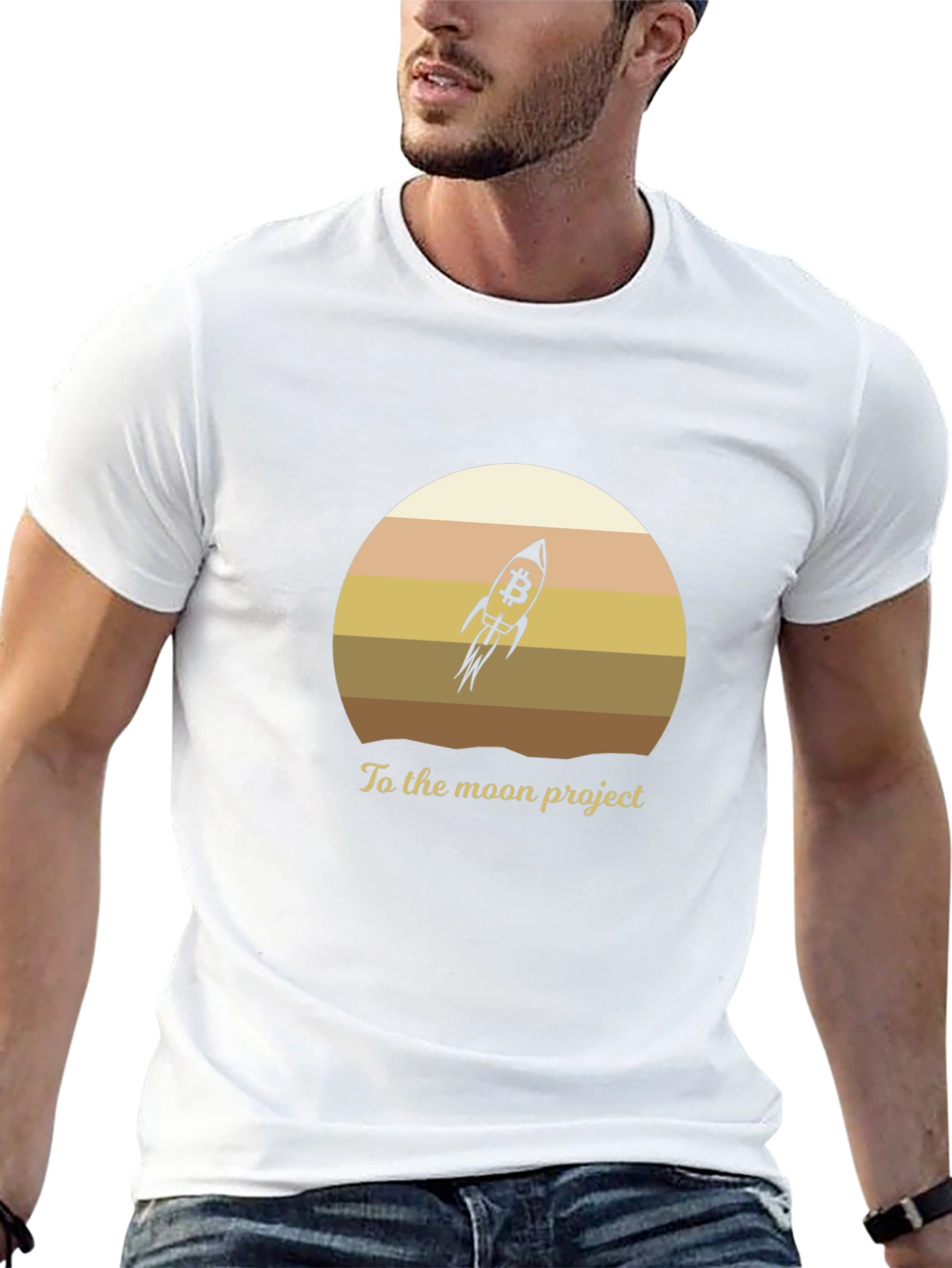 Bitcoin Rocket To The Moon T-Shirt