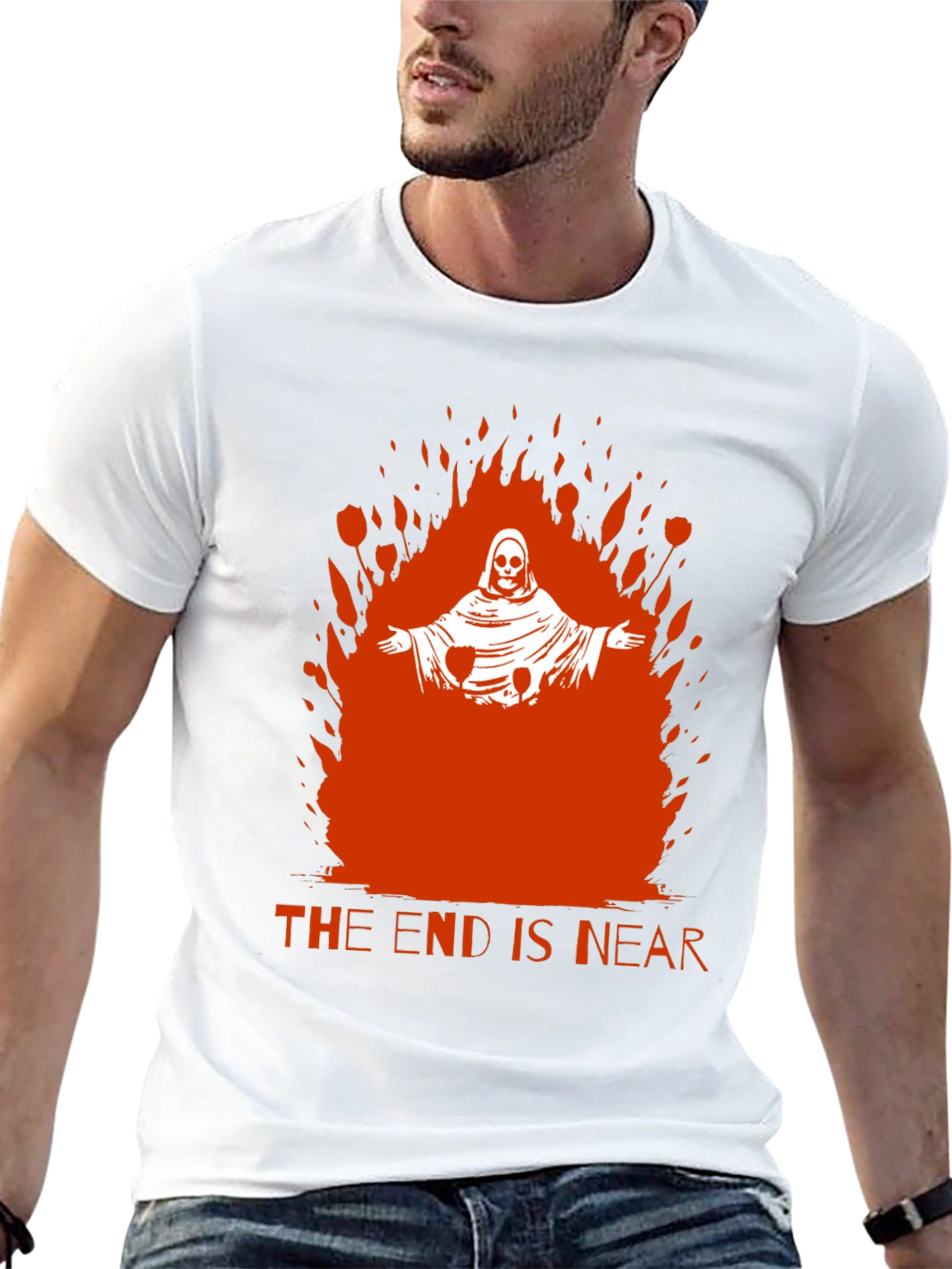 Grim Reaper The End is Near Graphic Tee