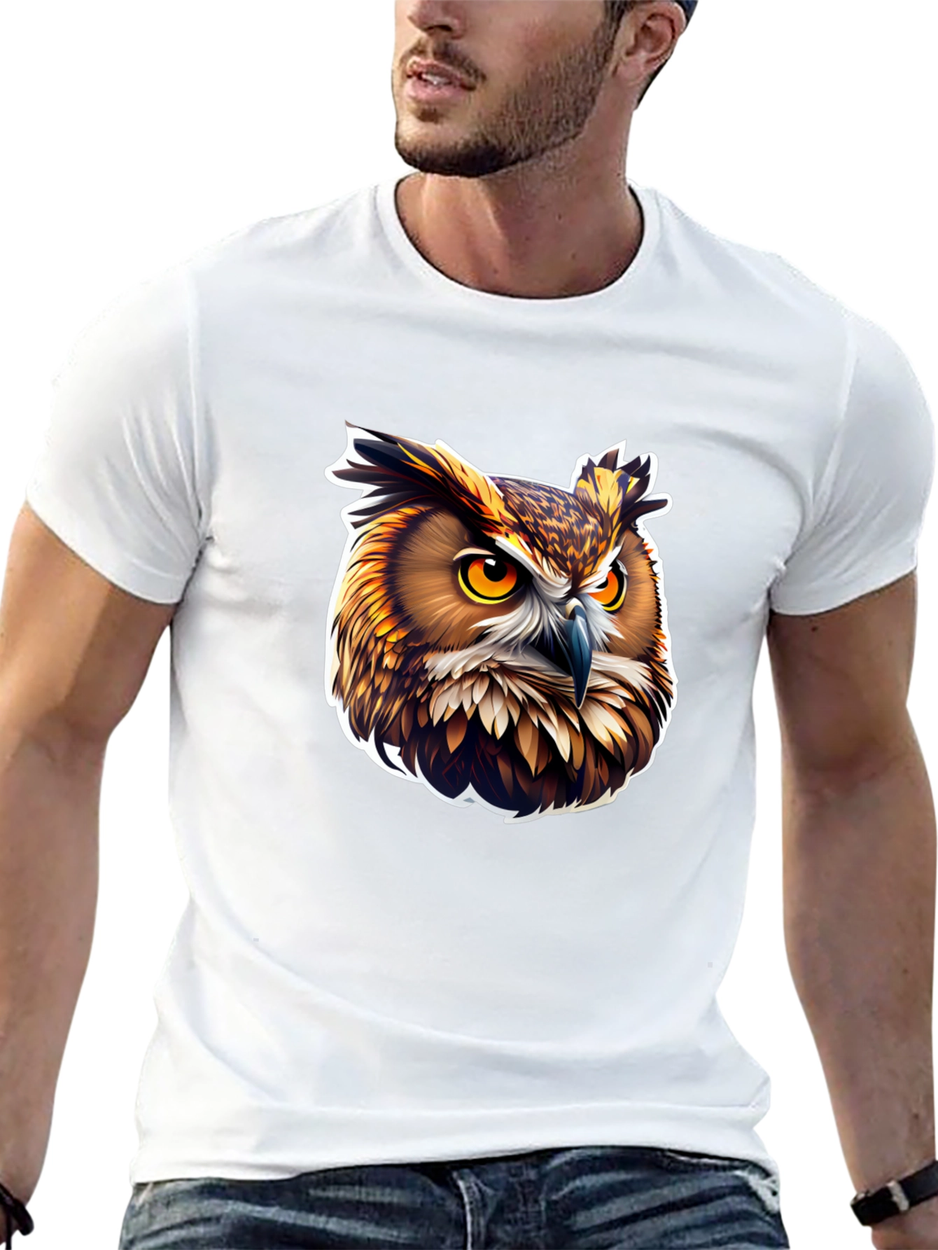 Owl Graphic Black T-Shirt