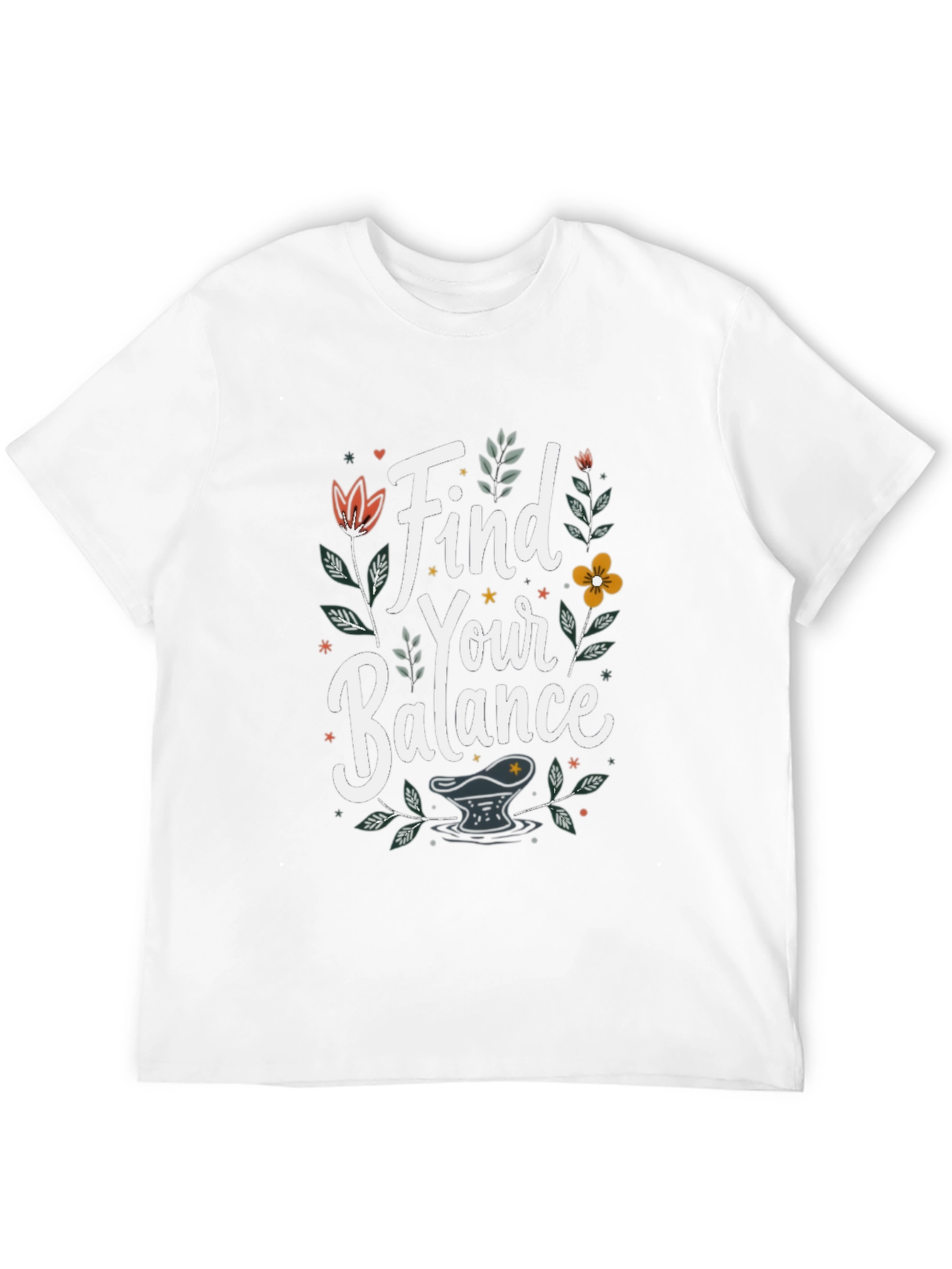 Find Your Balance Graphic T-Shirt - Black
