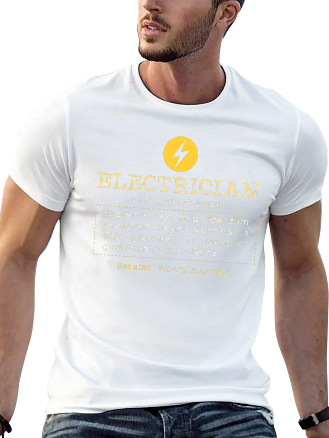 Electrician Definition Graphic Tee - Black
