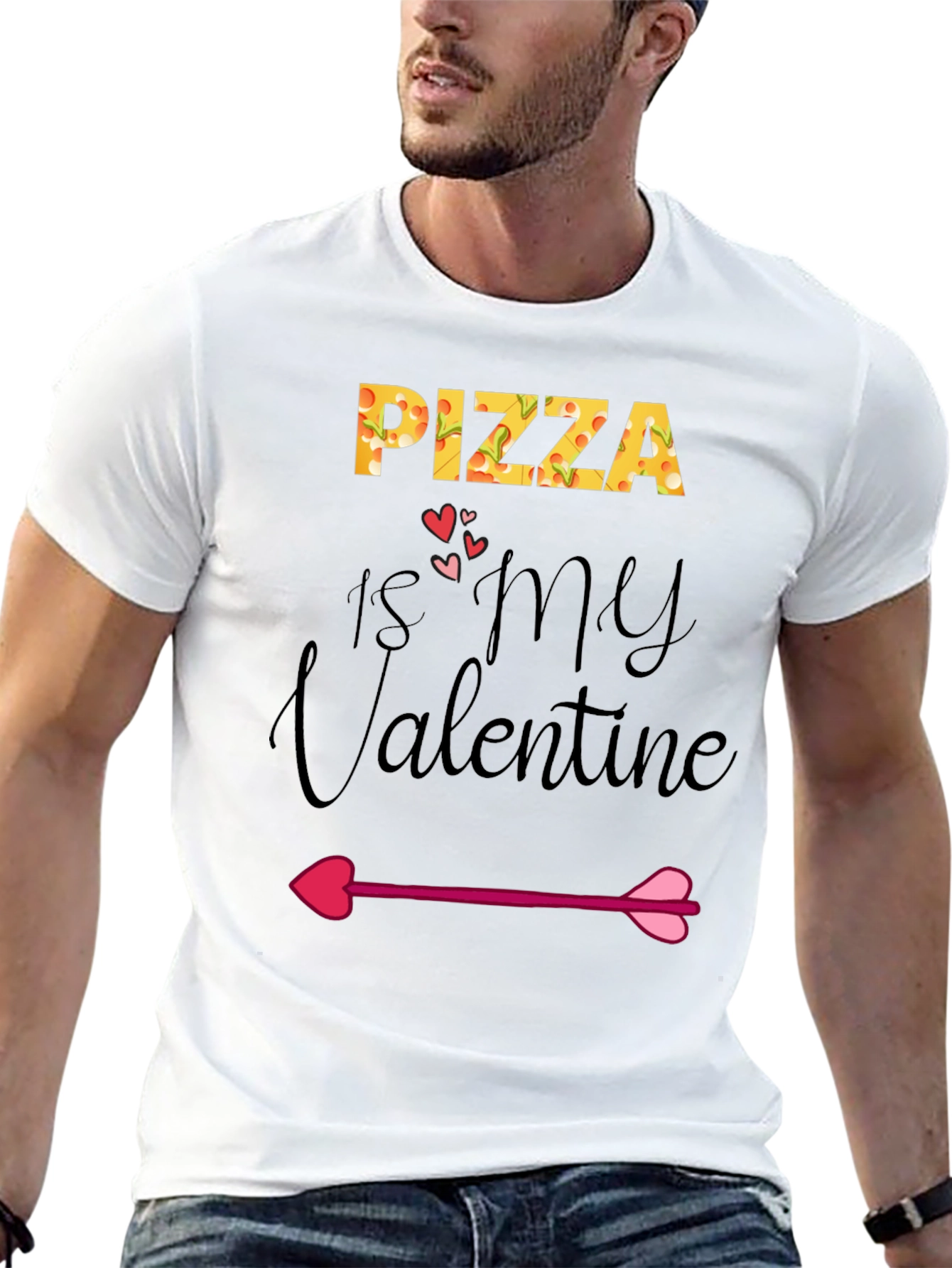 Pizza is My Valentine Graphic T-Shirt