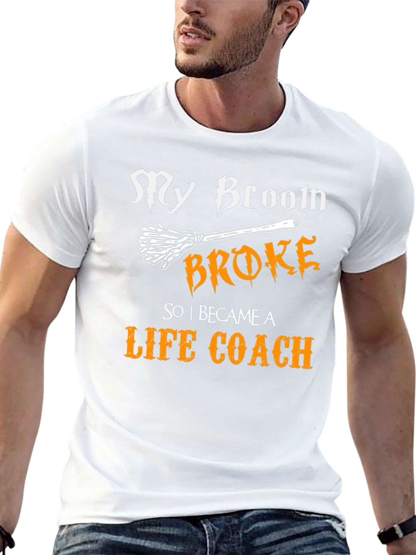 My Broom Broke Now Life Coach Tee