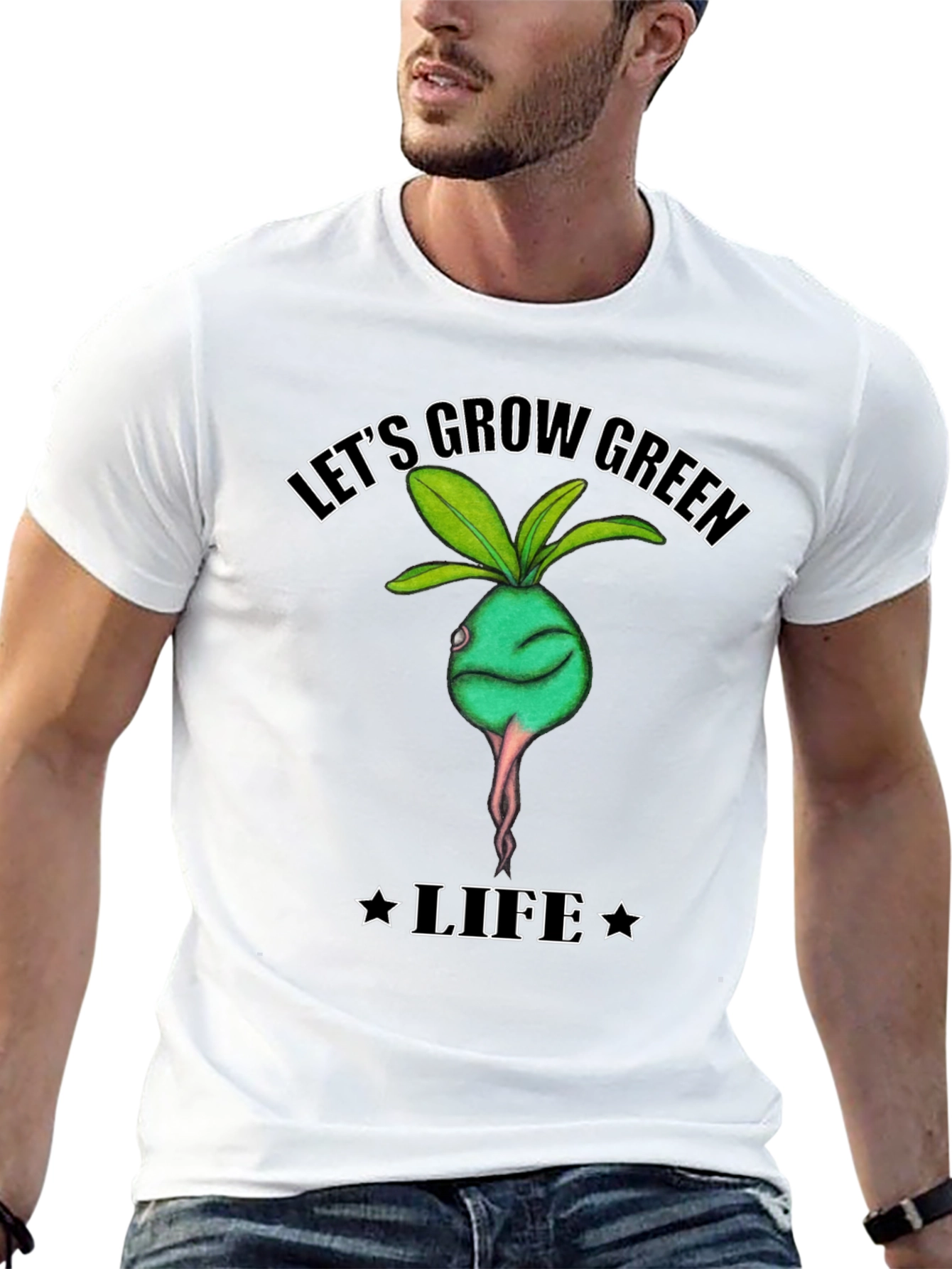 Lets Grow Green Life T-Shirt - Organic Style