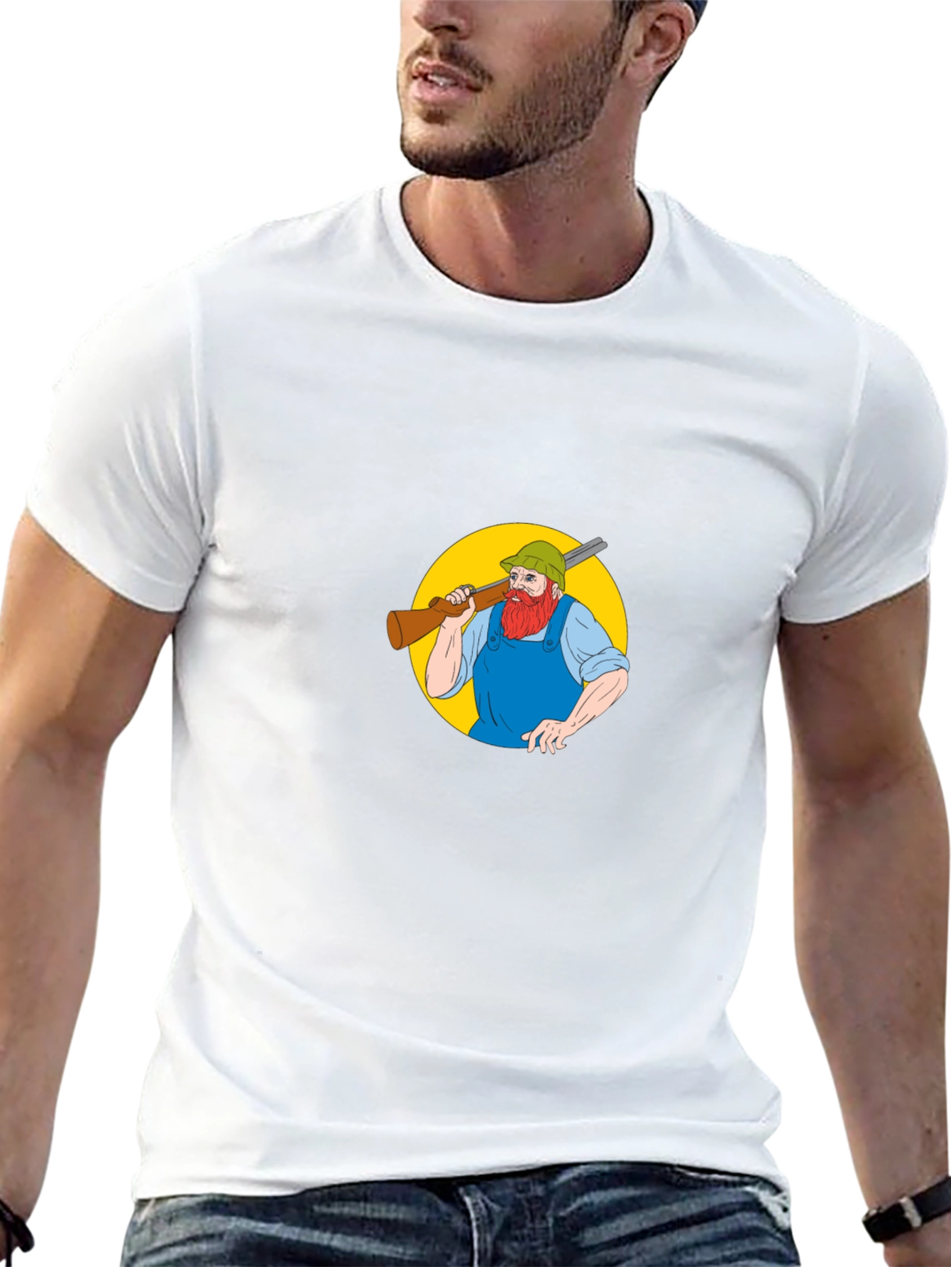 Cartoon Hunter T-Shirt - Black