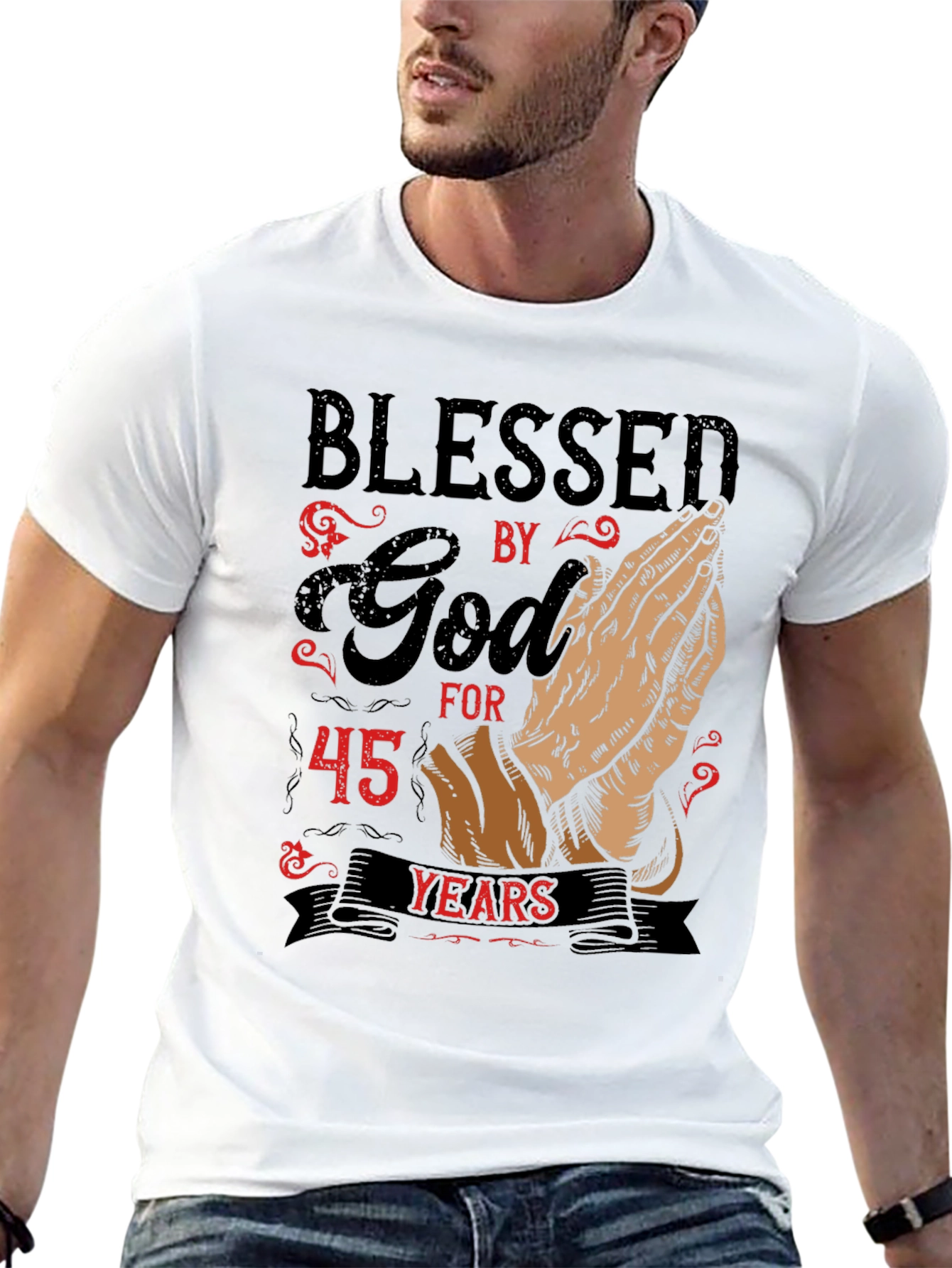 Blessed by God for 45 Years Graphic T-Shirt