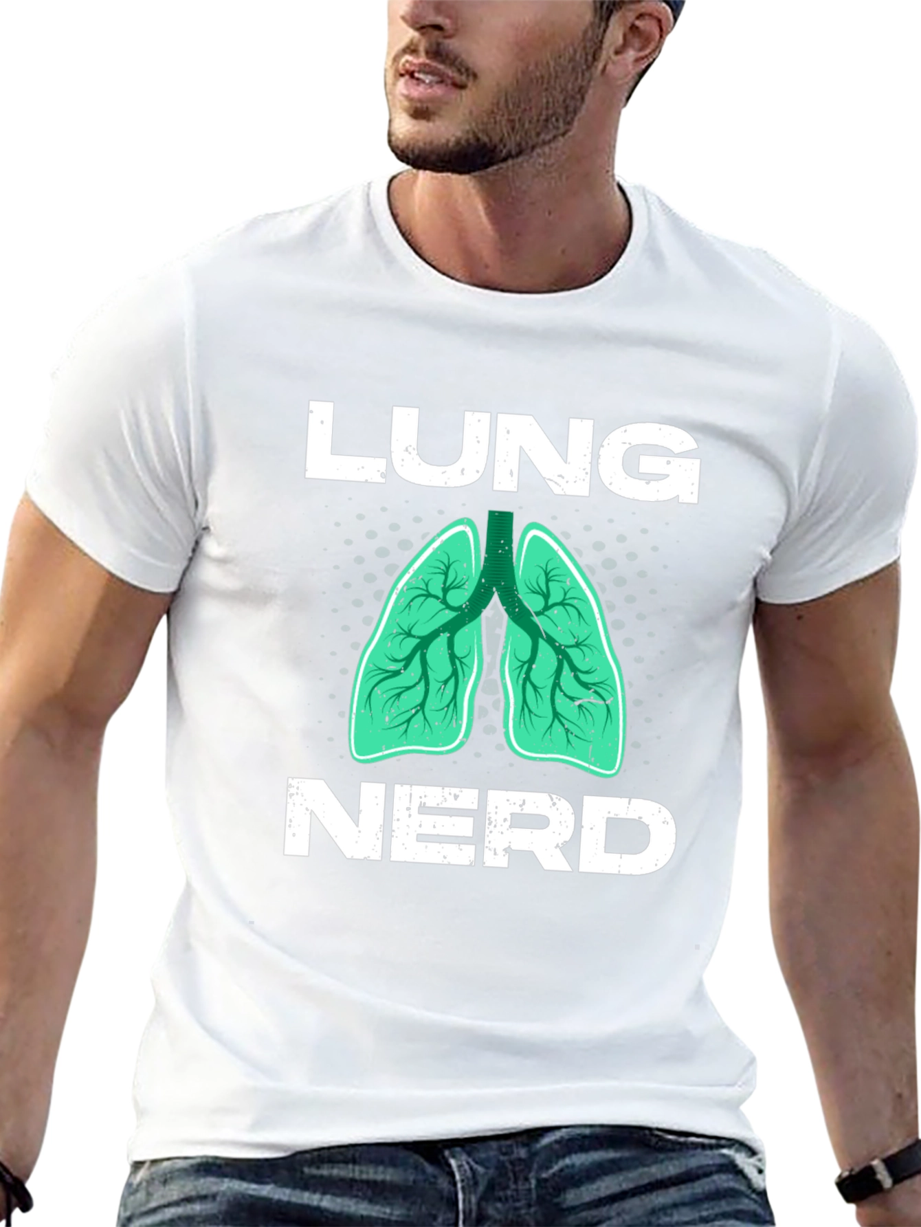 Lung Nerd T-Shirt Anatomy Graphic Tee