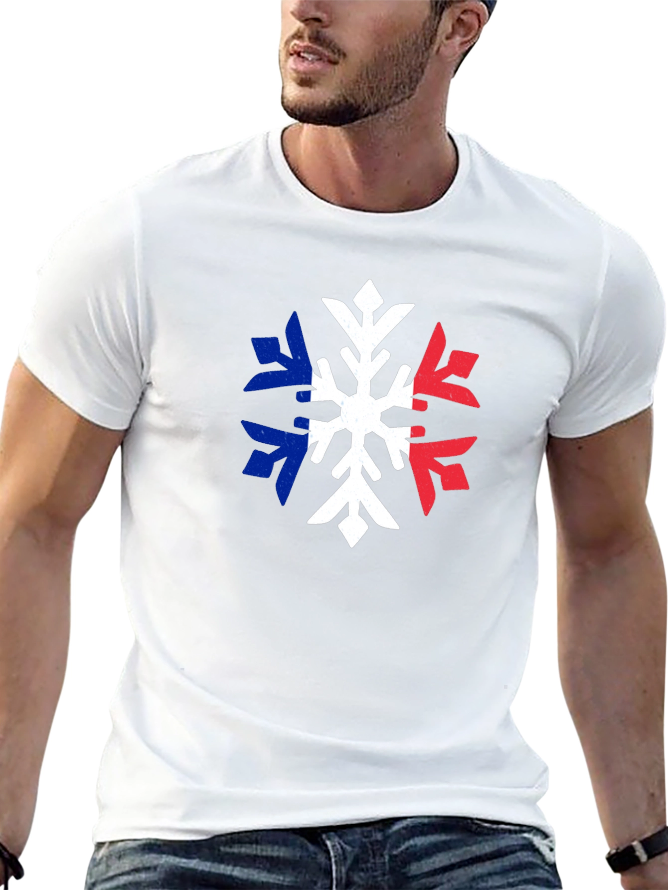 French Flag Snowflake T-Shirt