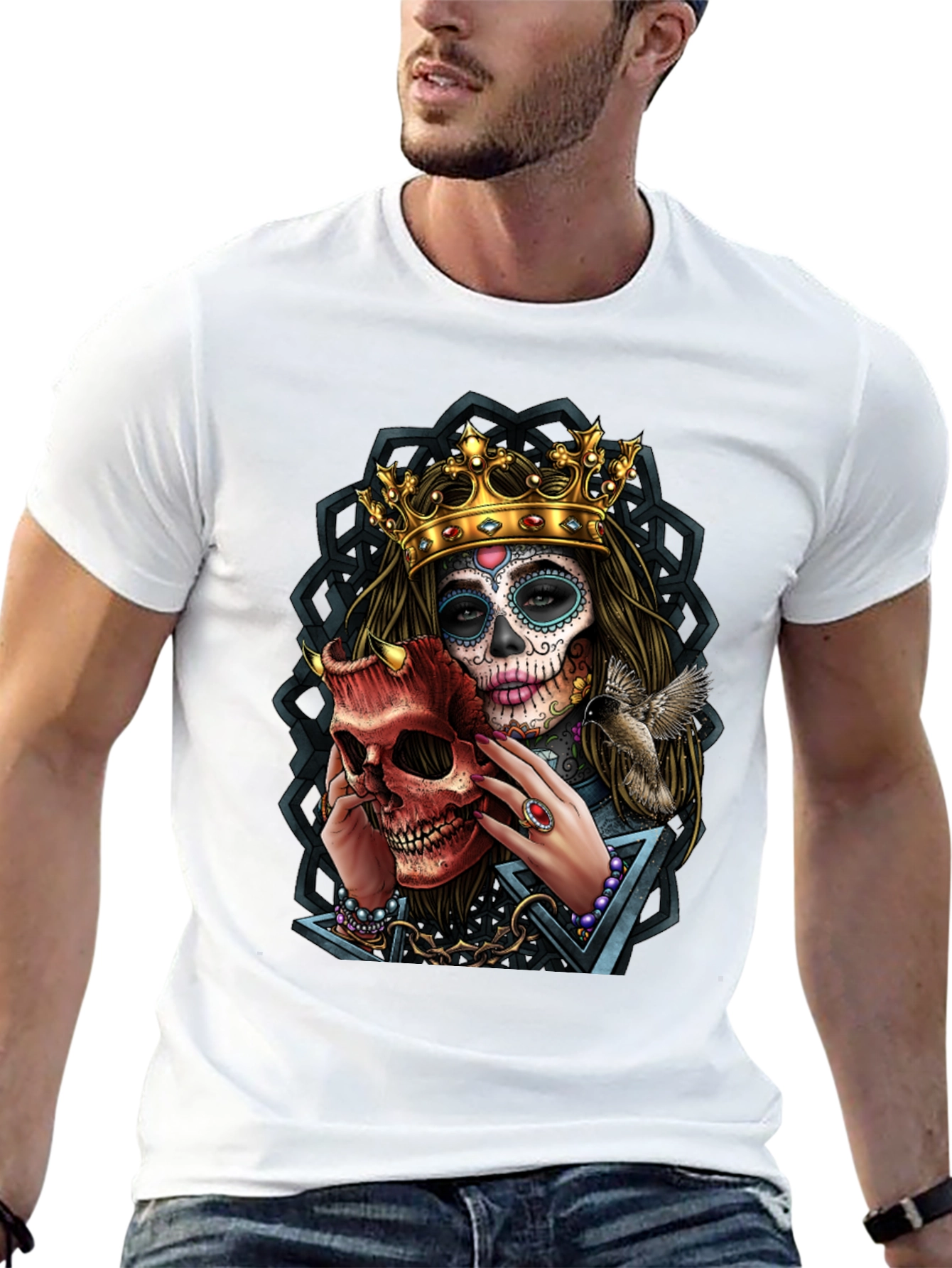 Sugar Skull Queen Mens Graphic Tee