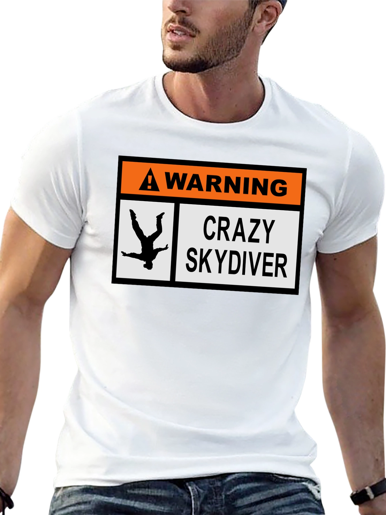 Warning Crazy Skydiver T-Shirt