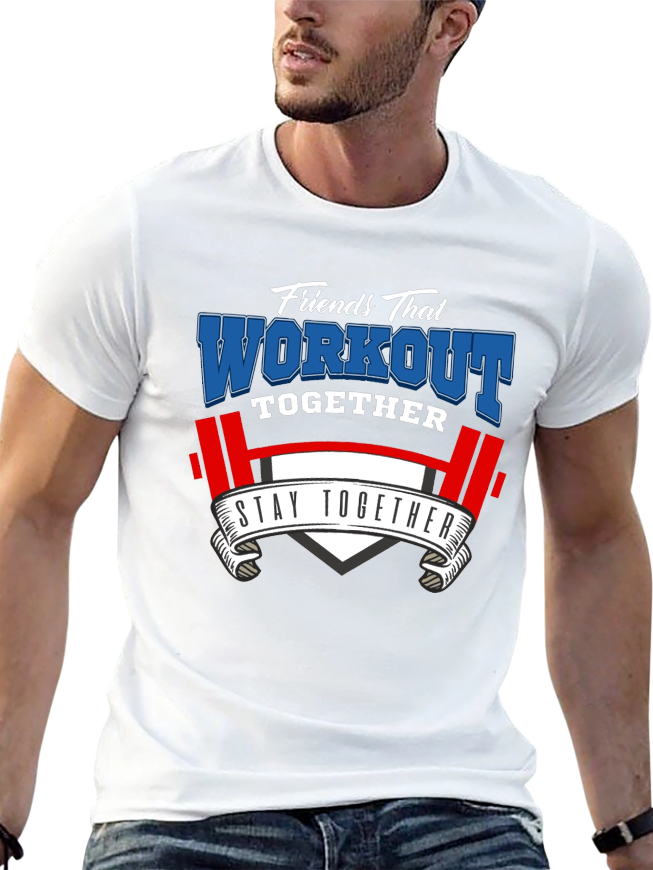Friends Workout Together Graphic Tee