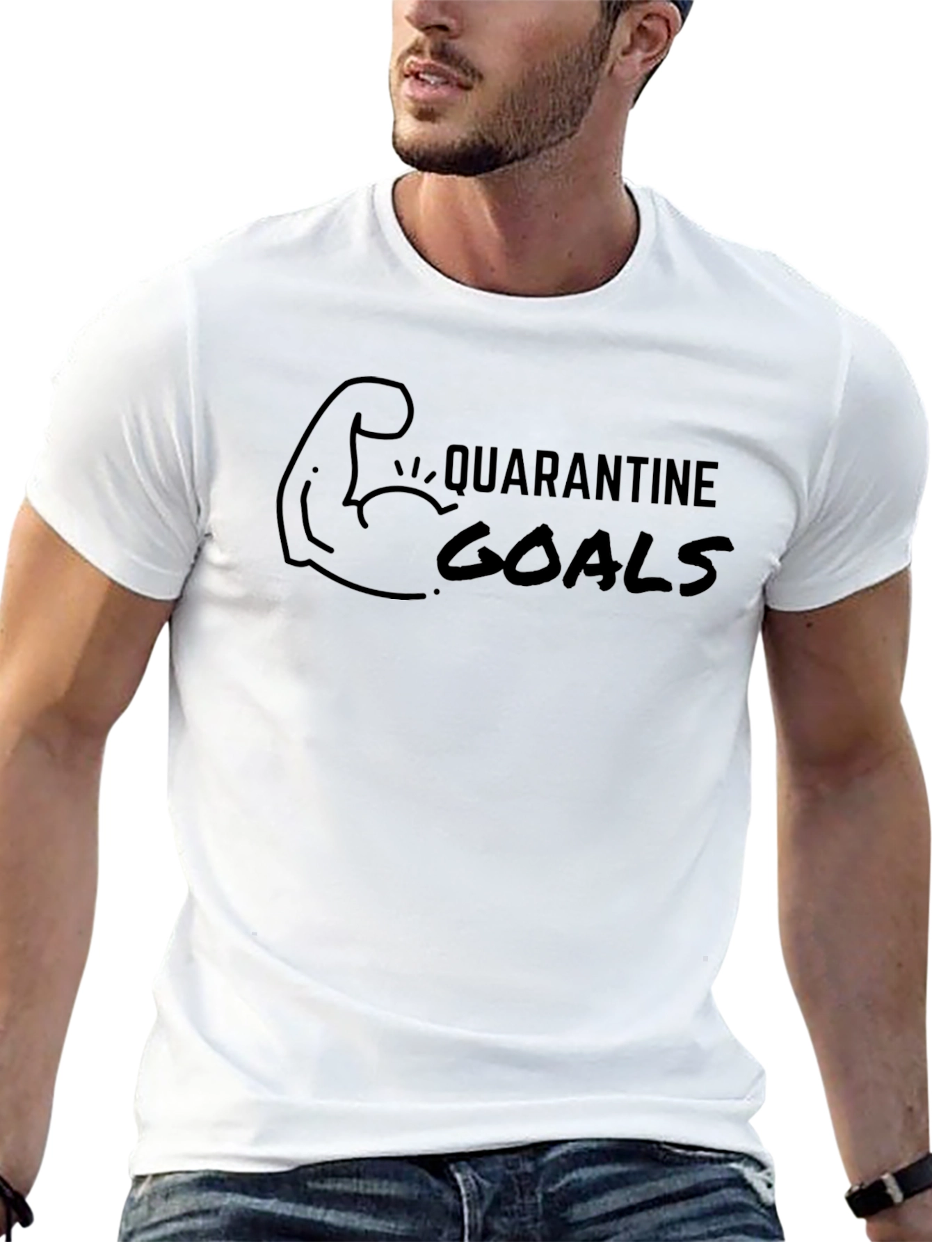 Quarantine Goals T-Shirt - Fitness Humor Tee