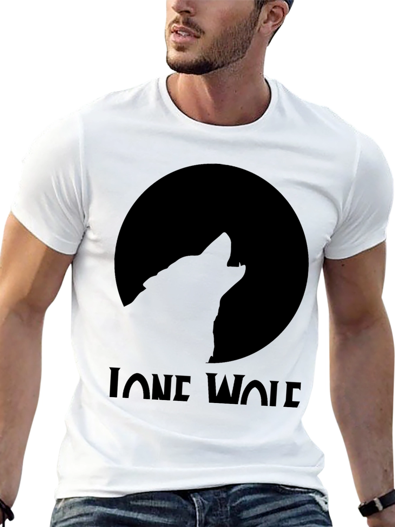 Lone Wolf Moon Graphic T-Shirt