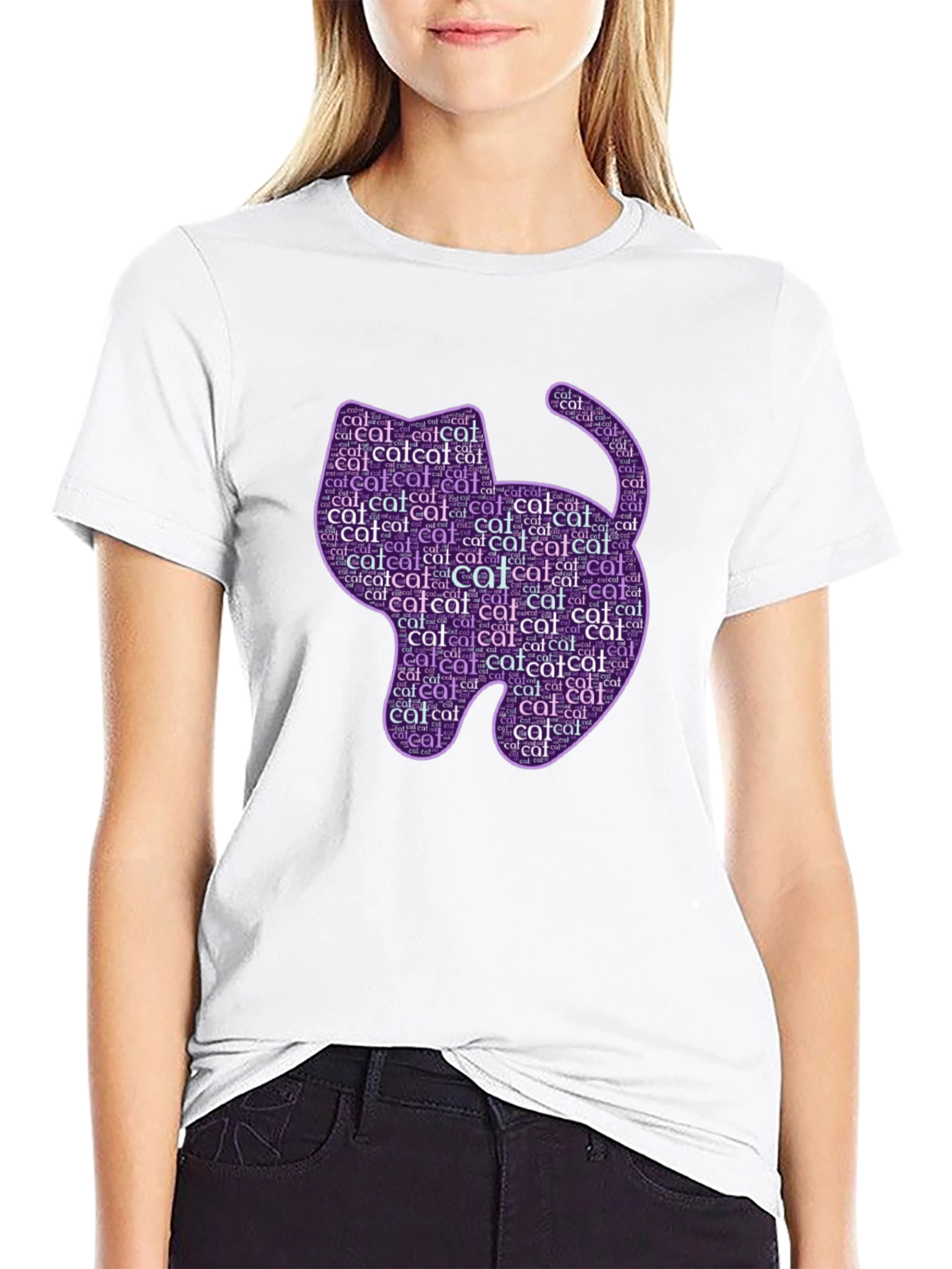 Cat Word Art T-Shirt