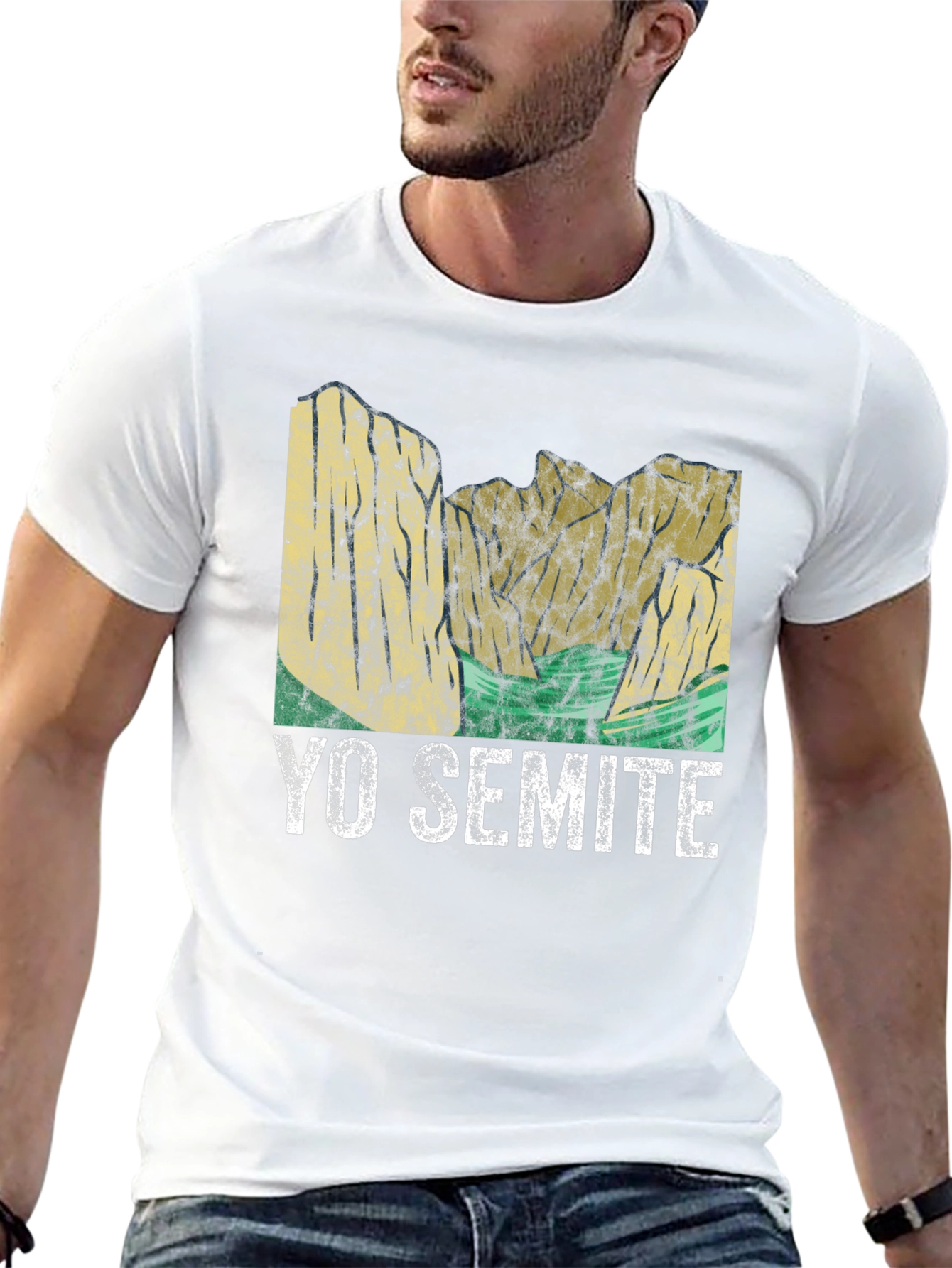 Yo Semite Graphic T-Shirt - Black Crew Neck Tee