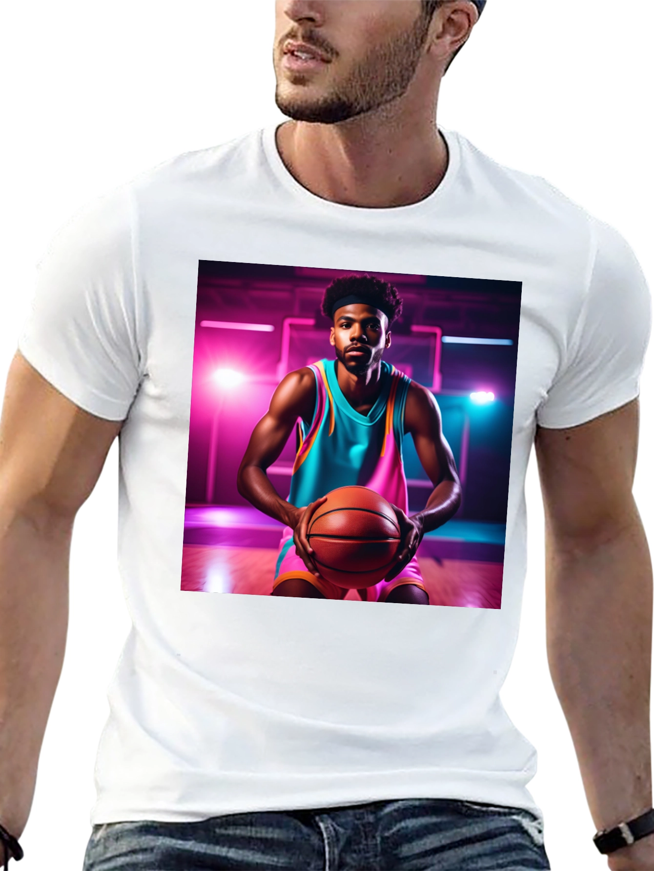 Basketball Player Graphic T-Shirt