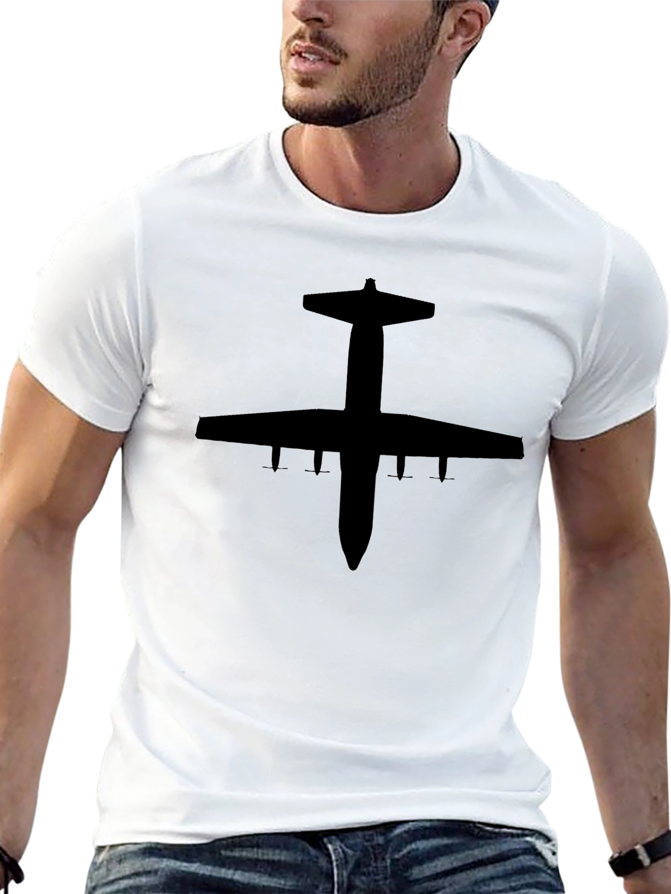 Airplane Graphic T-Shirt - Classic Black