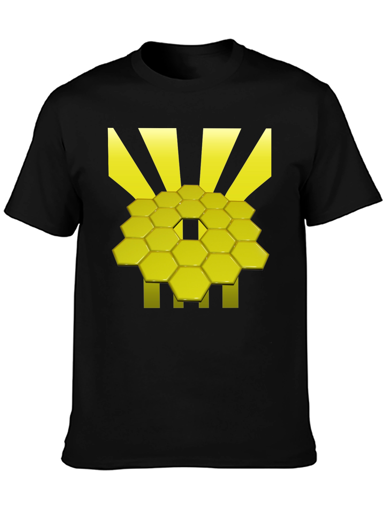 Geometric Hexagon Graphic Tee - Modern Style