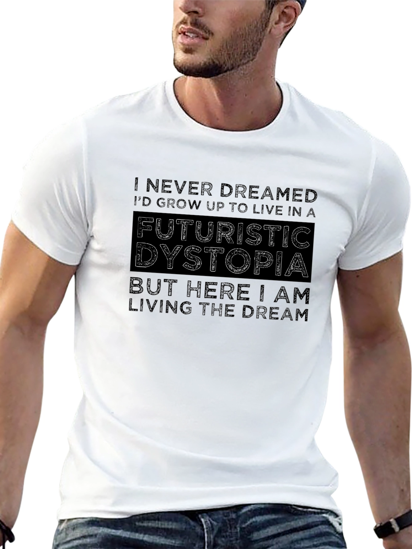 Futuristic Dystopia Graphic T-Shirt