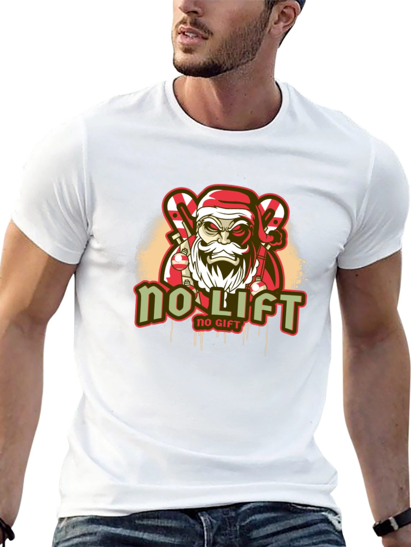 No Lift No Gift Santa Christmas T-Shirt