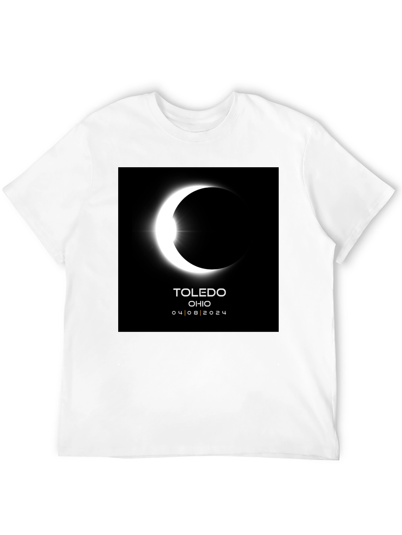 Toledo Ohio Eclipse 2024 Black T-Shirt