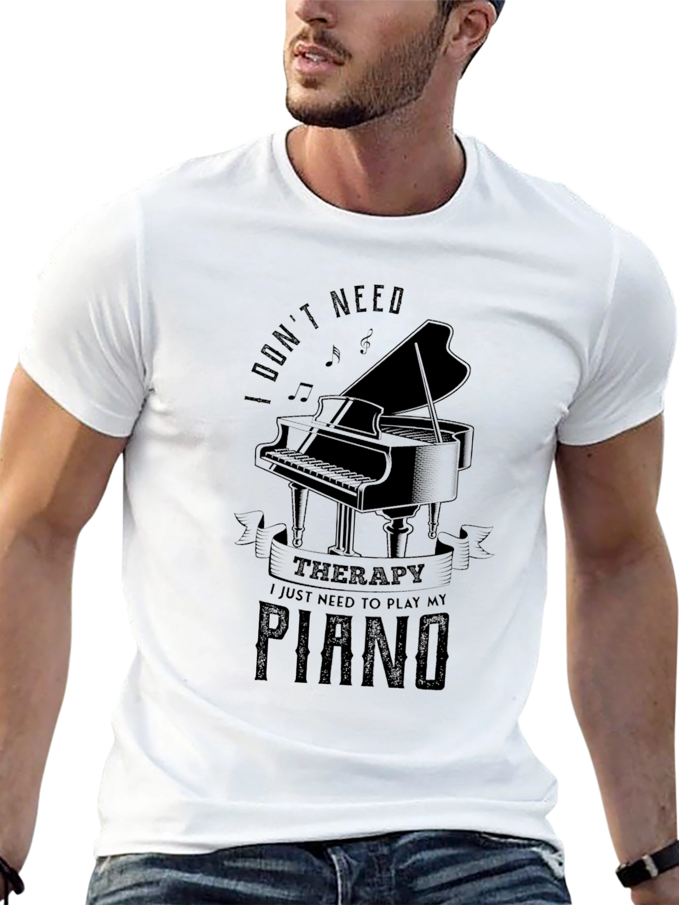 Piano Therapy T-Shirt: Music Lovers Comfort