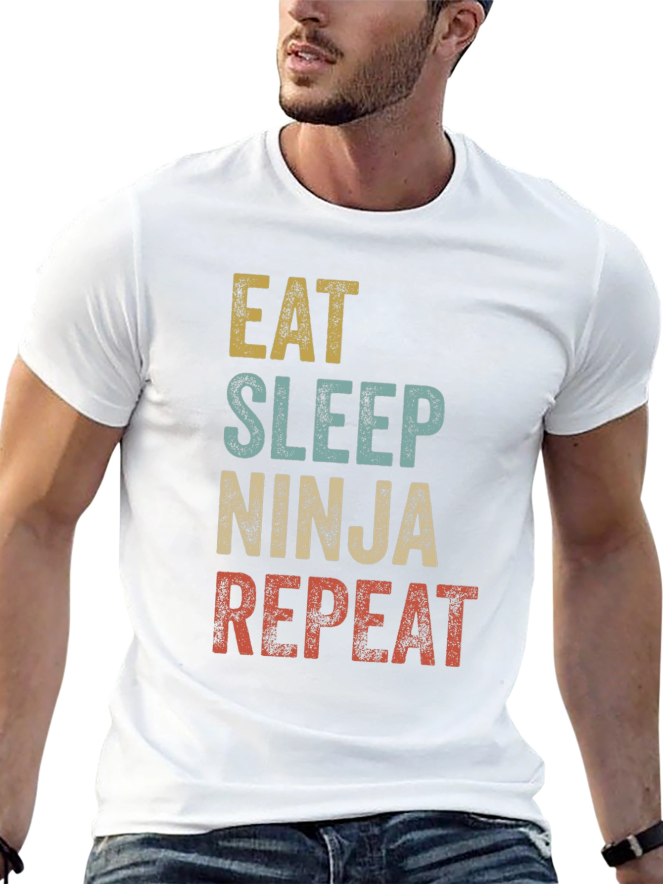 Eat Sleep Ninja Repeat Graphic T-Shirt