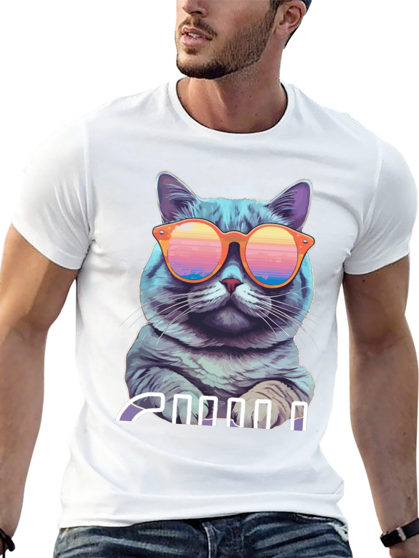 Cool Cat T-Shirt - Retro Style