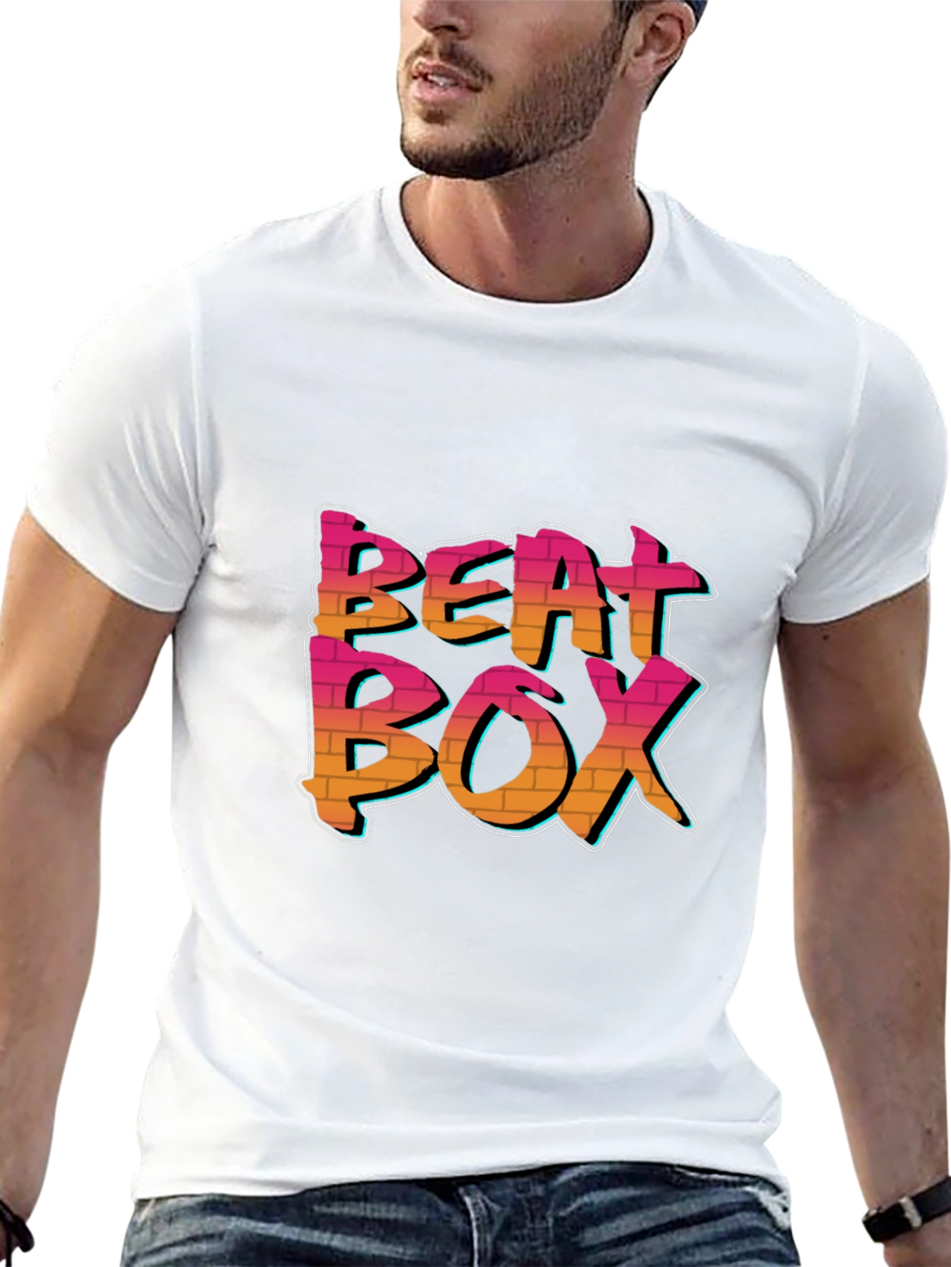 Beat Box Graphic Black Tee