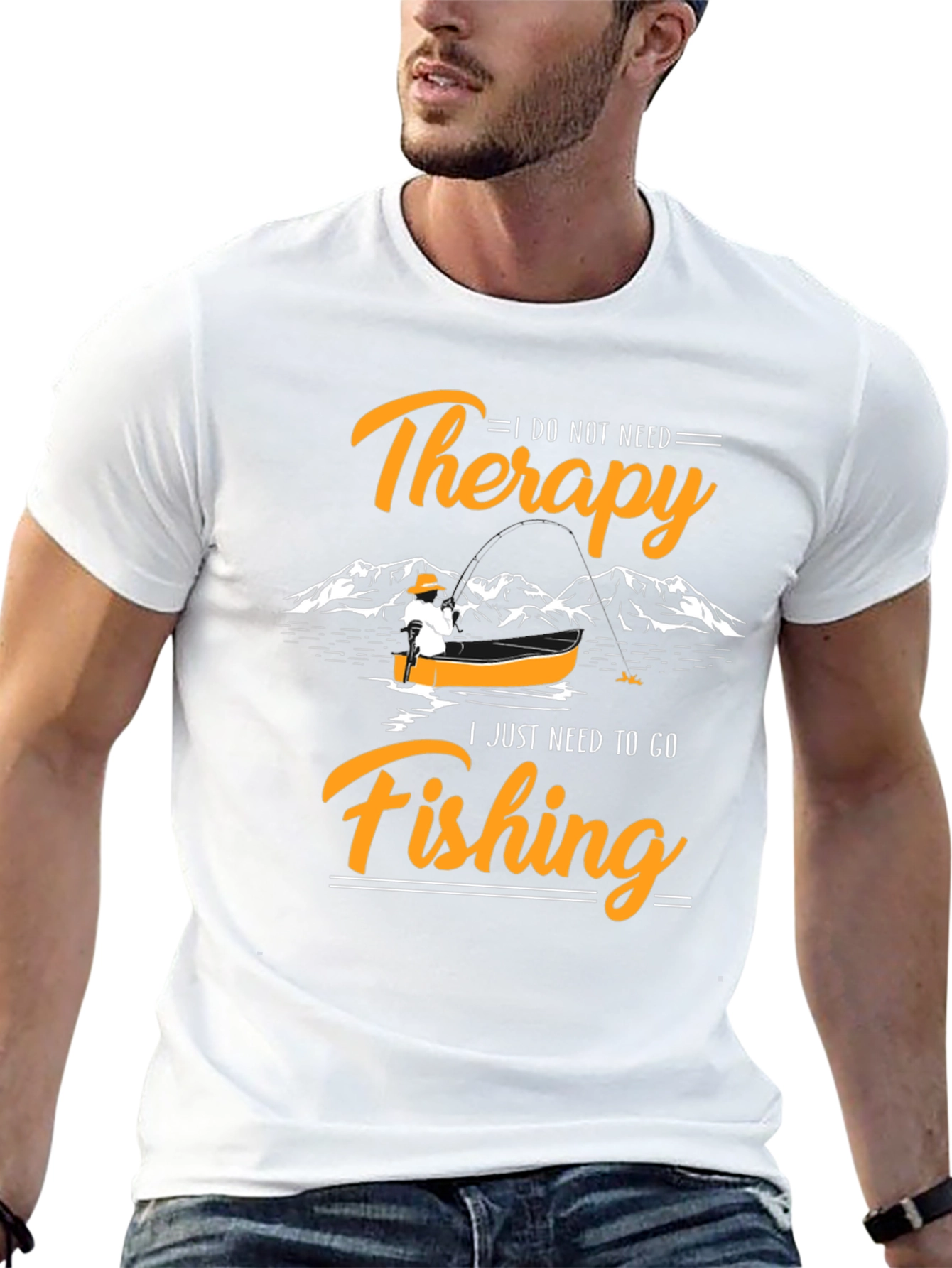 Therapy Fishing Graphic Tee