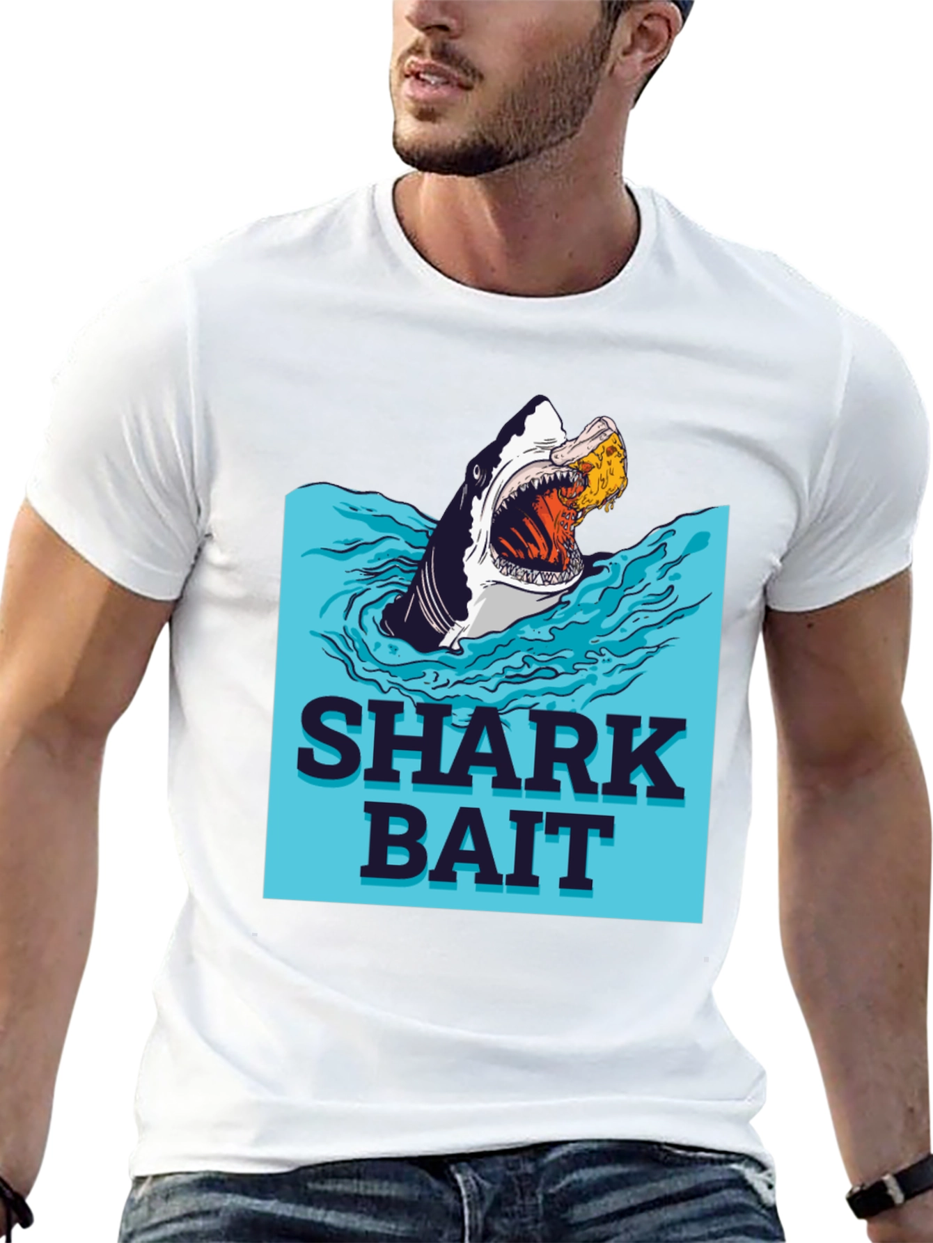 Shark Bait Graphic Tee - Novelty Design