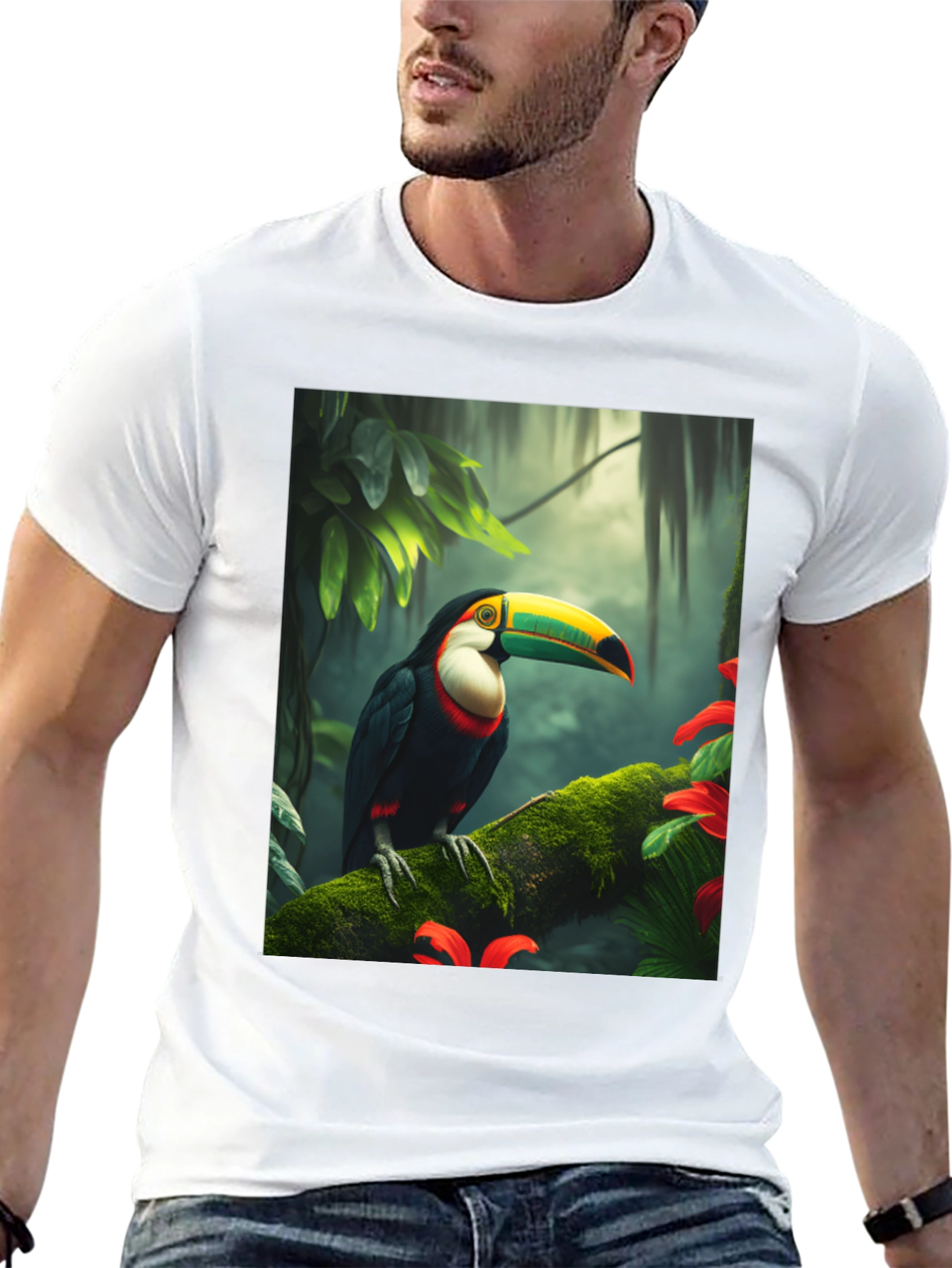 Toucan Graphic Tee - Rainforest Bird T-Shirt